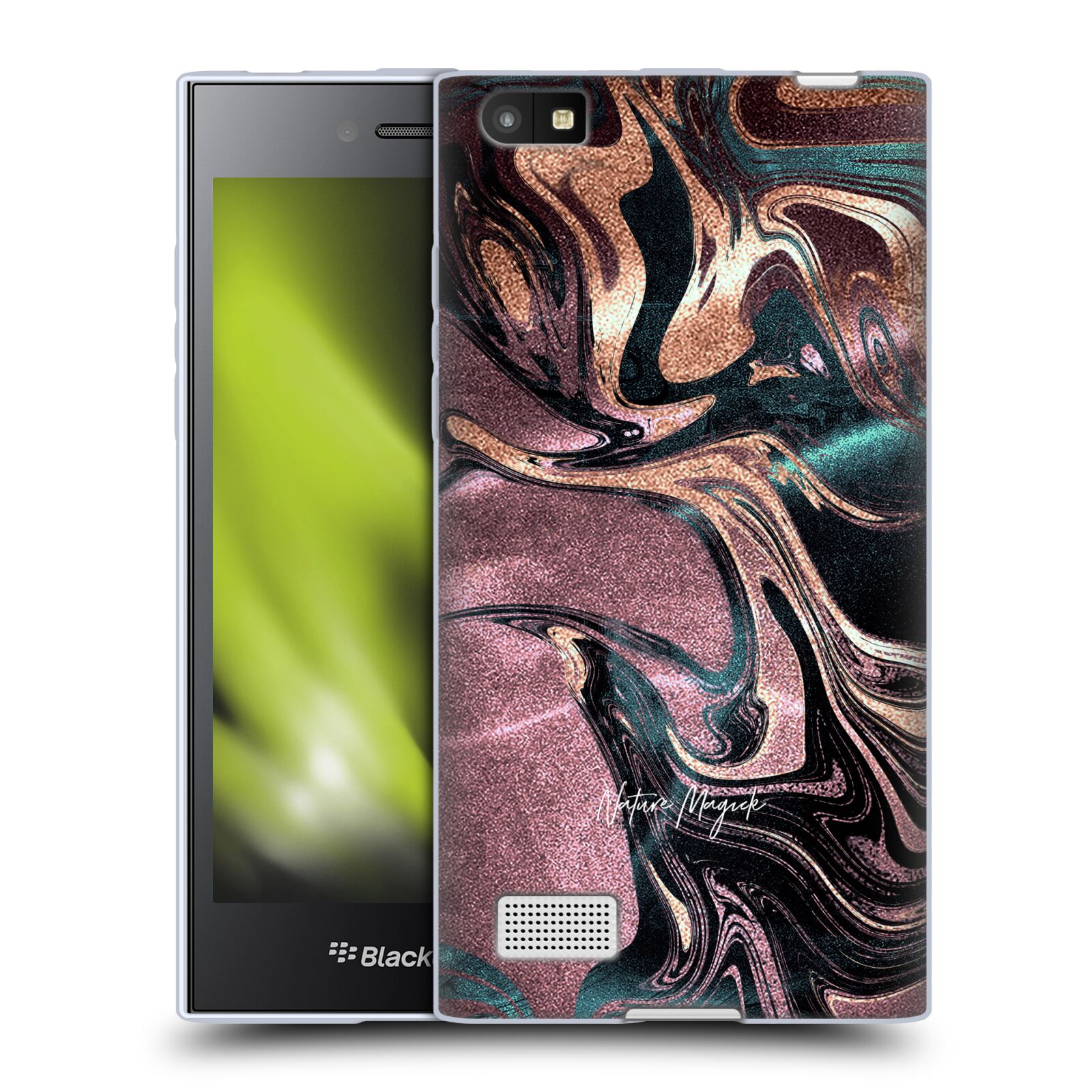 OFFICIAL NATURE MAGICK LUXE GOLD MARBLE METALLIC GEL CASE FOR BLACKBERRY PHONES - Picture 8 of 16