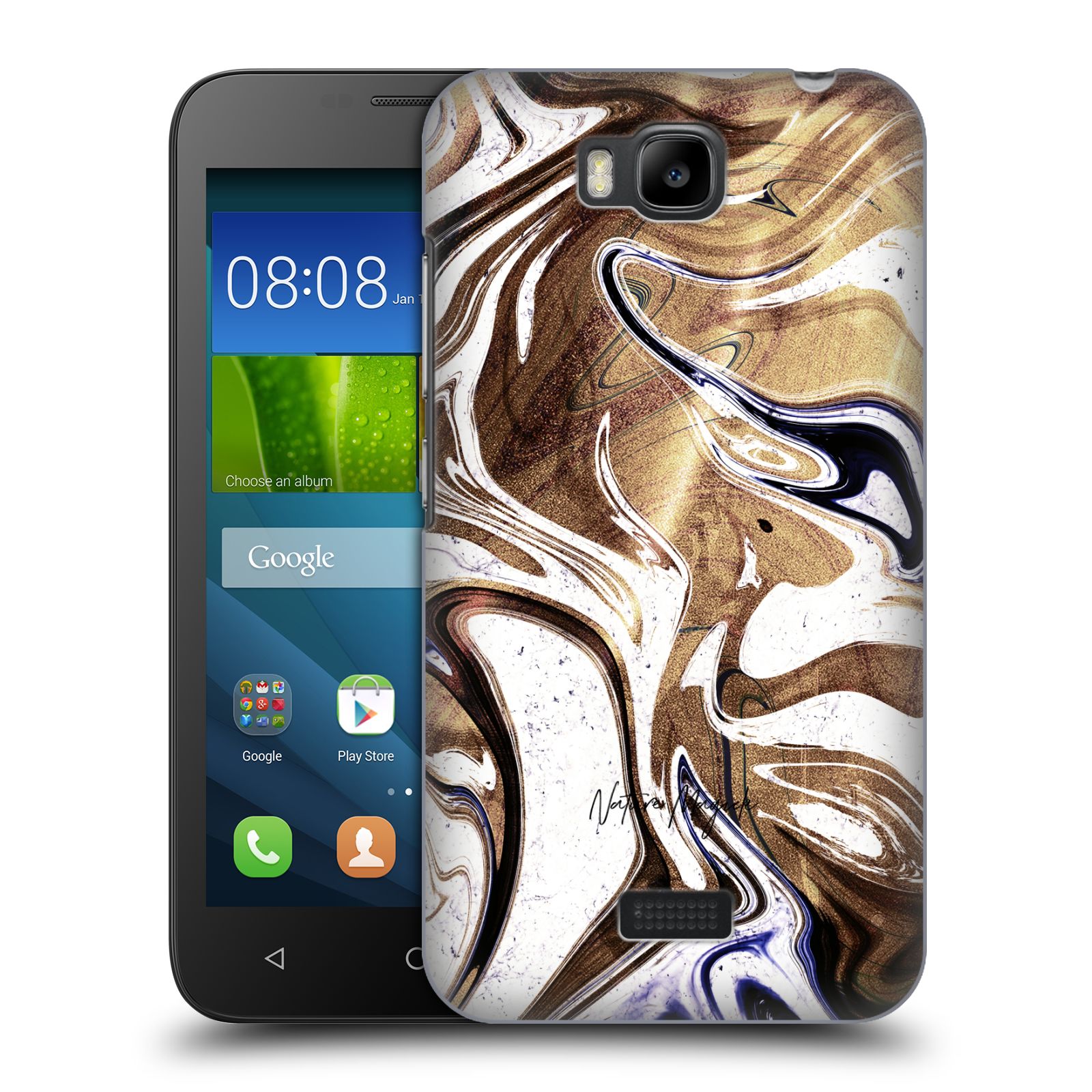 OFFICIAL NATURE MAGICK LUXE GOLD MARBLE METALLIC BACK CASE FOR HUAWEI PHONES 2 - Picture 9 of 16
