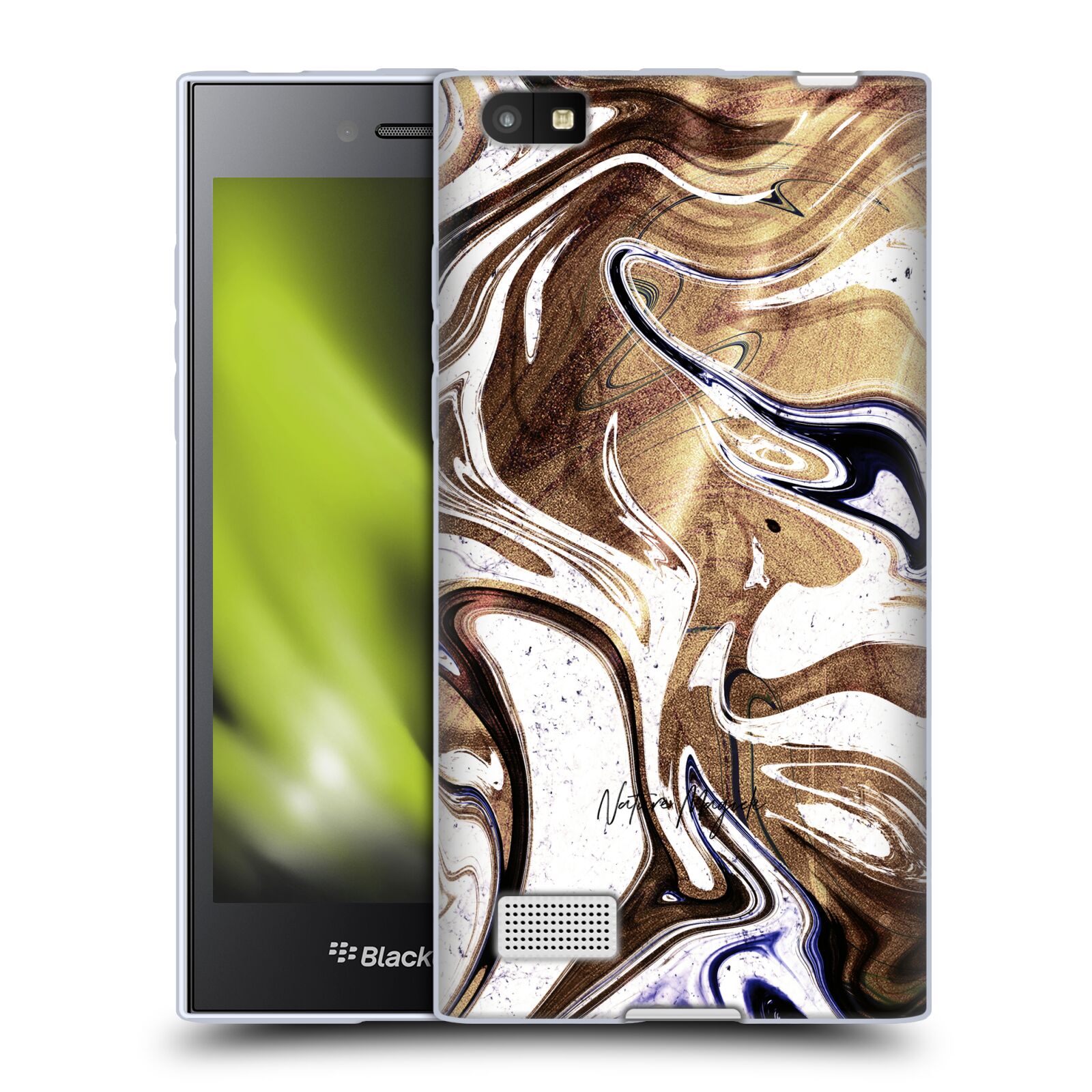 OFFICIAL NATURE MAGICK LUXE GOLD MARBLE METALLIC GEL CASE FOR BLACKBERRY PHONES - Picture 9 of 16