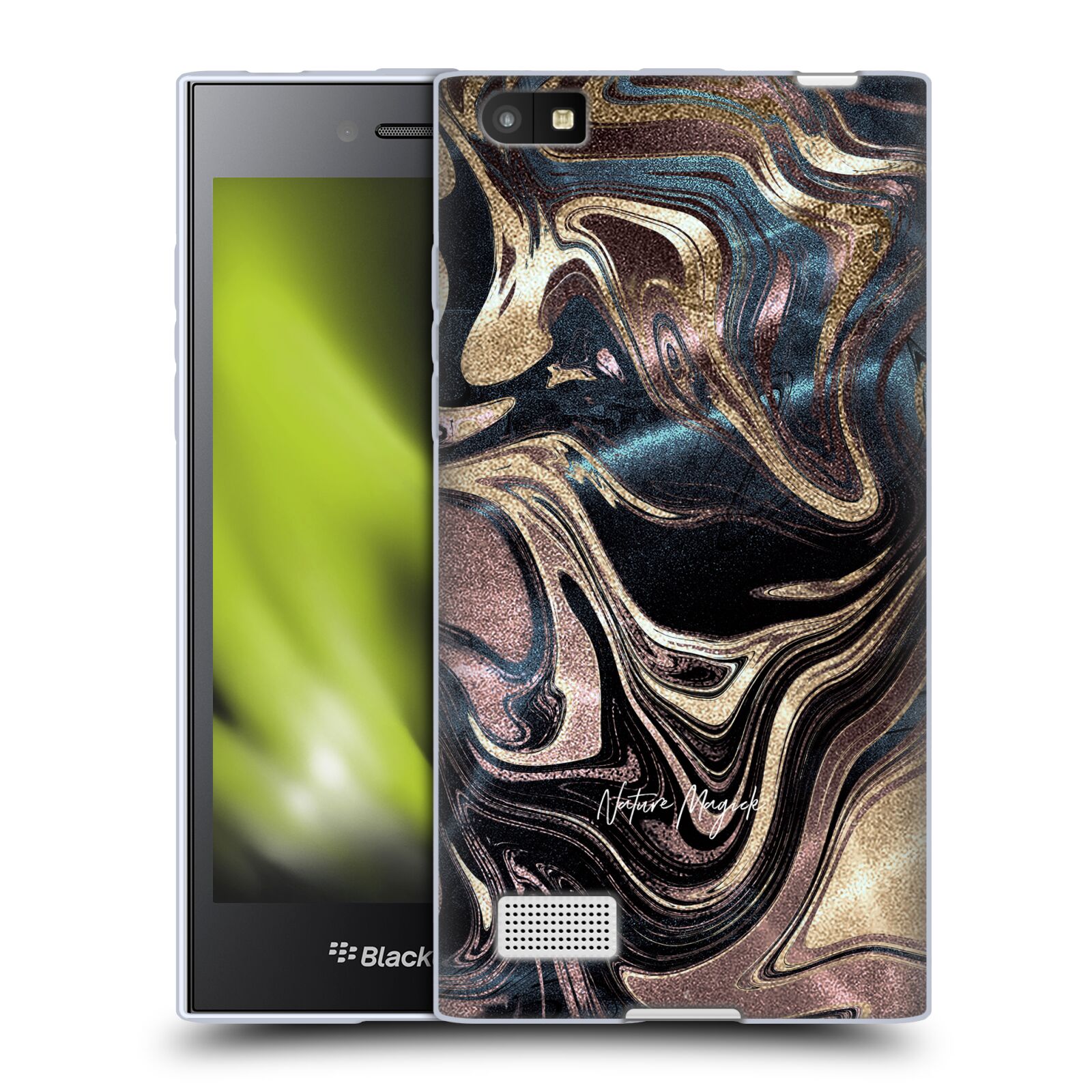OFFICIAL NATURE MAGICK LUXE GOLD MARBLE METALLIC GEL CASE FOR BLACKBERRY PHONES - Picture 10 of 16