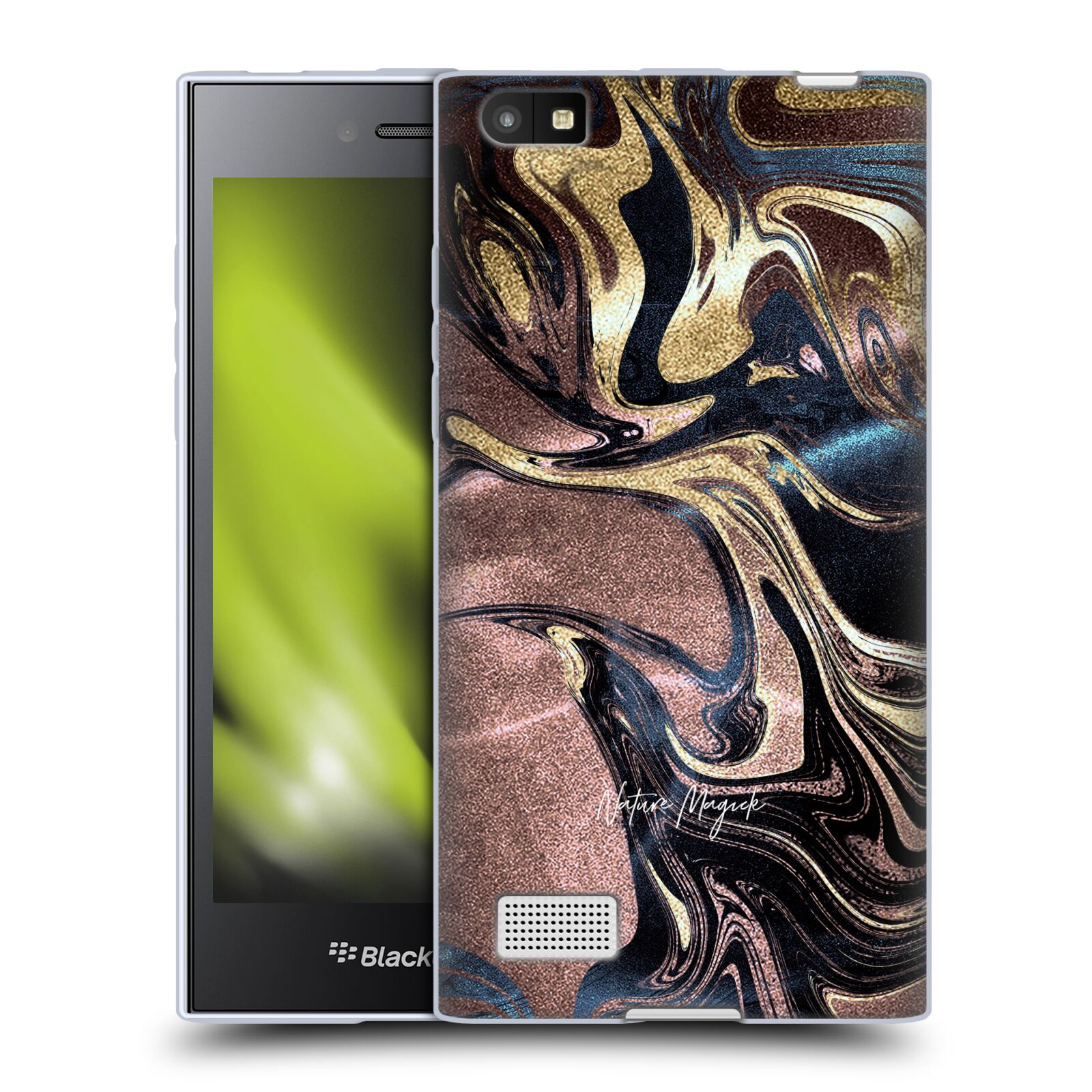 OFFICIAL NATURE MAGICK LUXE GOLD MARBLE METALLIC GEL CASE FOR BLACKBERRY PHONES - Picture 12 of 16