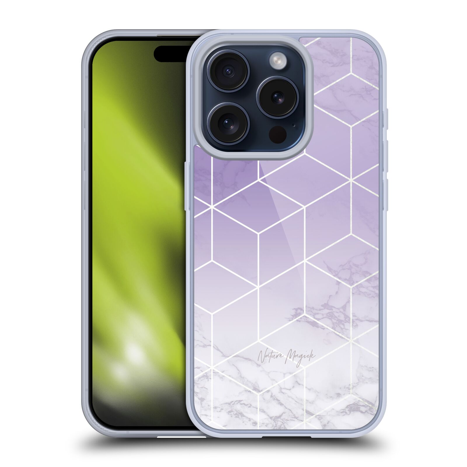 NATURE MAGICK METALLIC GEOMETRIC CUBE MARBLE GEL CASE FOR APPLE iPHONE PHONES - Picture 10 of 10