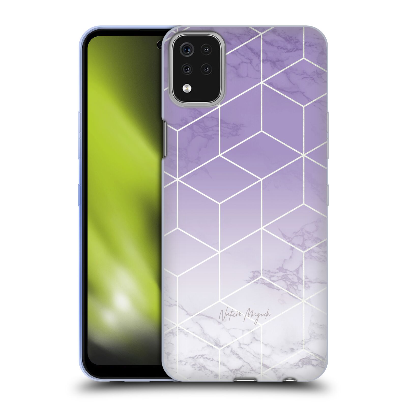 NATURE MAGICK METALLIC GEOMETRIC CUBE MARBLE SOFT GEL CASE FOR LG PHONES 1 - Picture 8 of 8