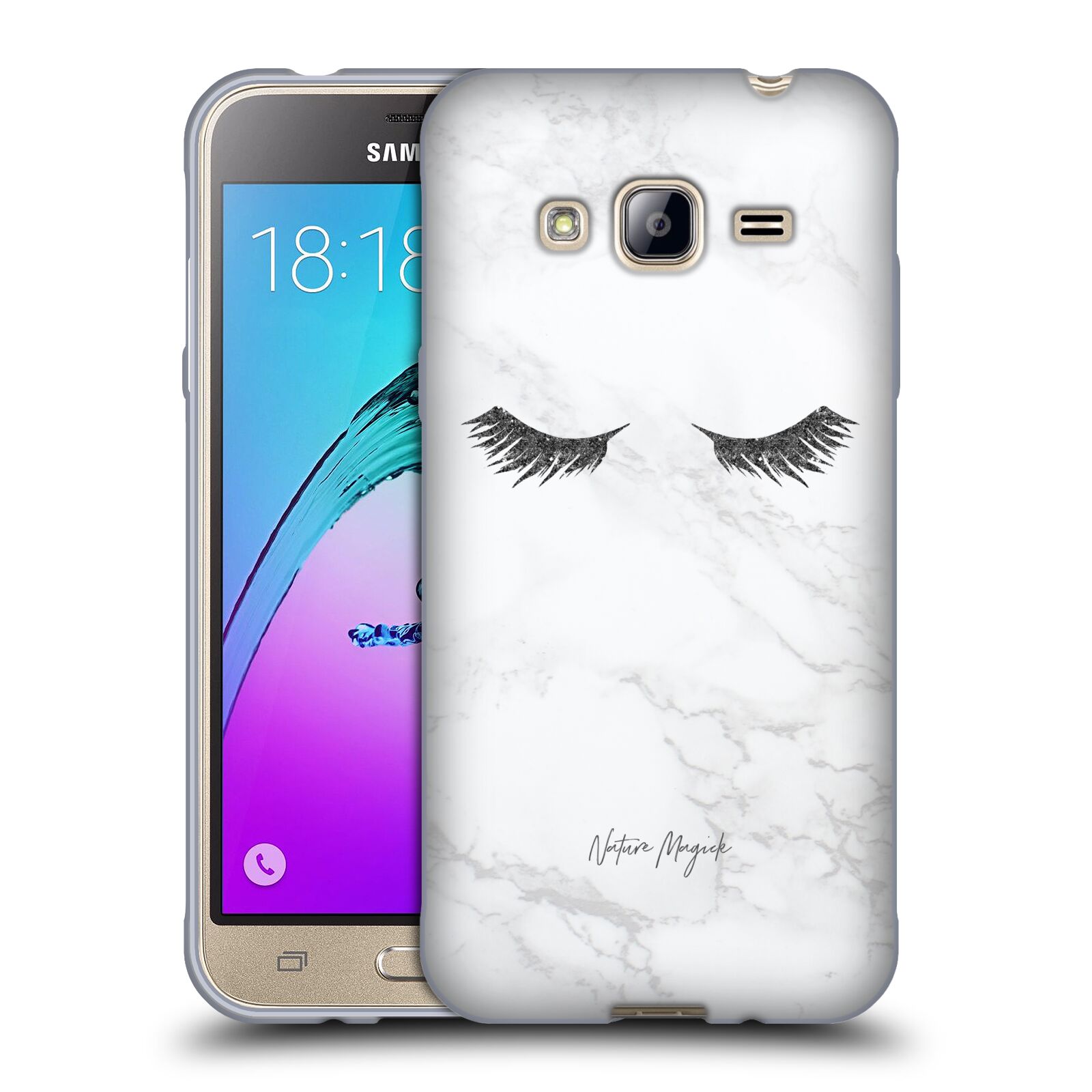 OFFICIAL NATURE MAGICK MARBLE GLITTER EYELASHES GEL CASE FOR SAMSUNG PHONES 3 - Imagen 8 de 10