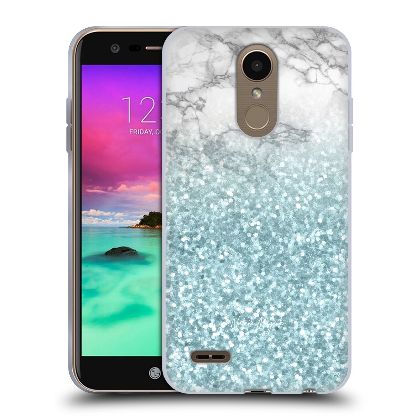 OFFICIAL NATURE MAGICK MARBLE GLITTER SPARKLE PASTEL GEL CASE FOR LG PHONES 2 - Imagen 8 de 9