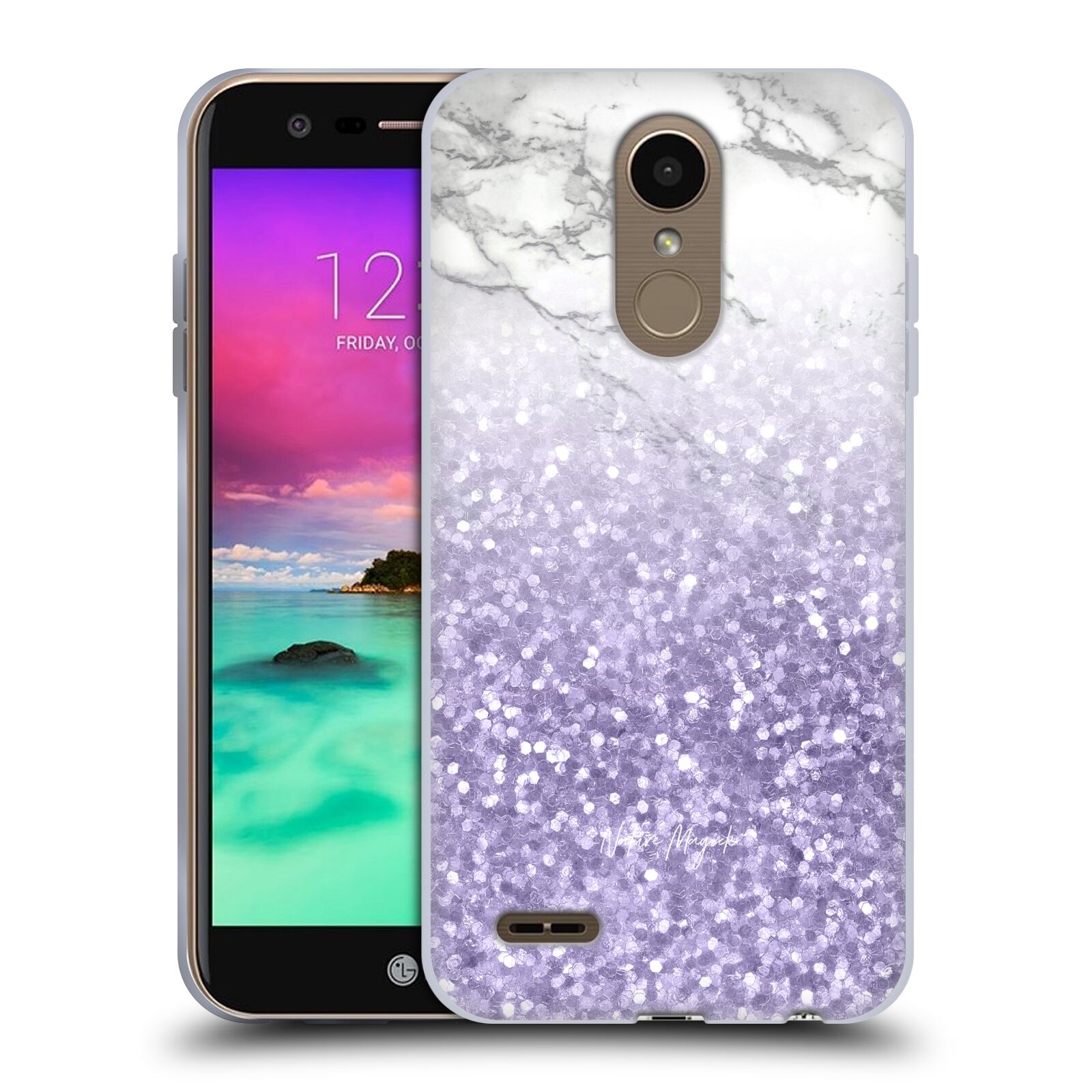 OFFICIAL NATURE MAGICK MARBLE GLITTER SPARKLE PASTEL GEL CASE FOR LG PHONES 2 - Imagen 9 de 9