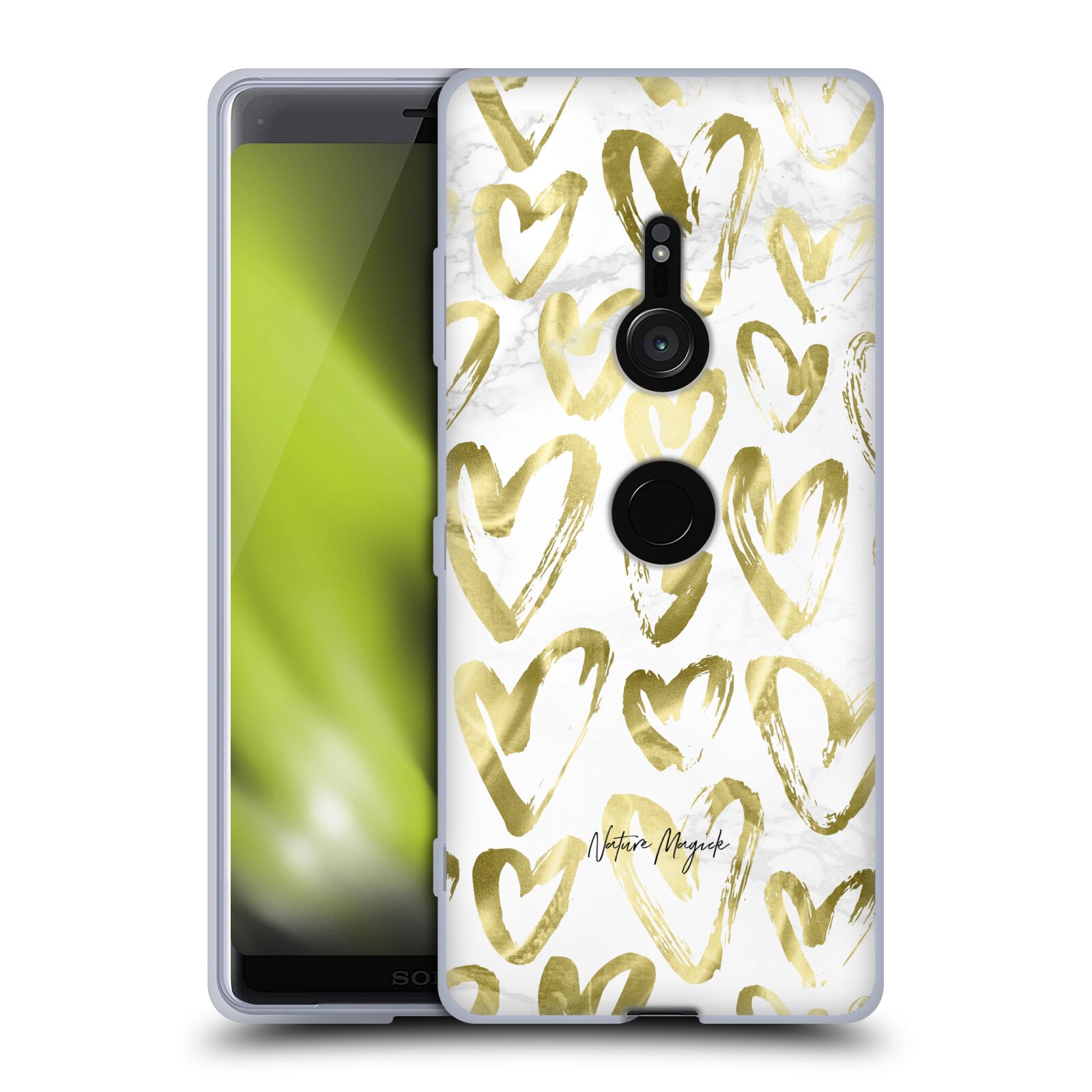 OFFICIAL NATURE MAGICK MARBLE LOVE HEARTS SOFT GEL CASE FOR SONY PHONES 1 - Picture 8 of 10