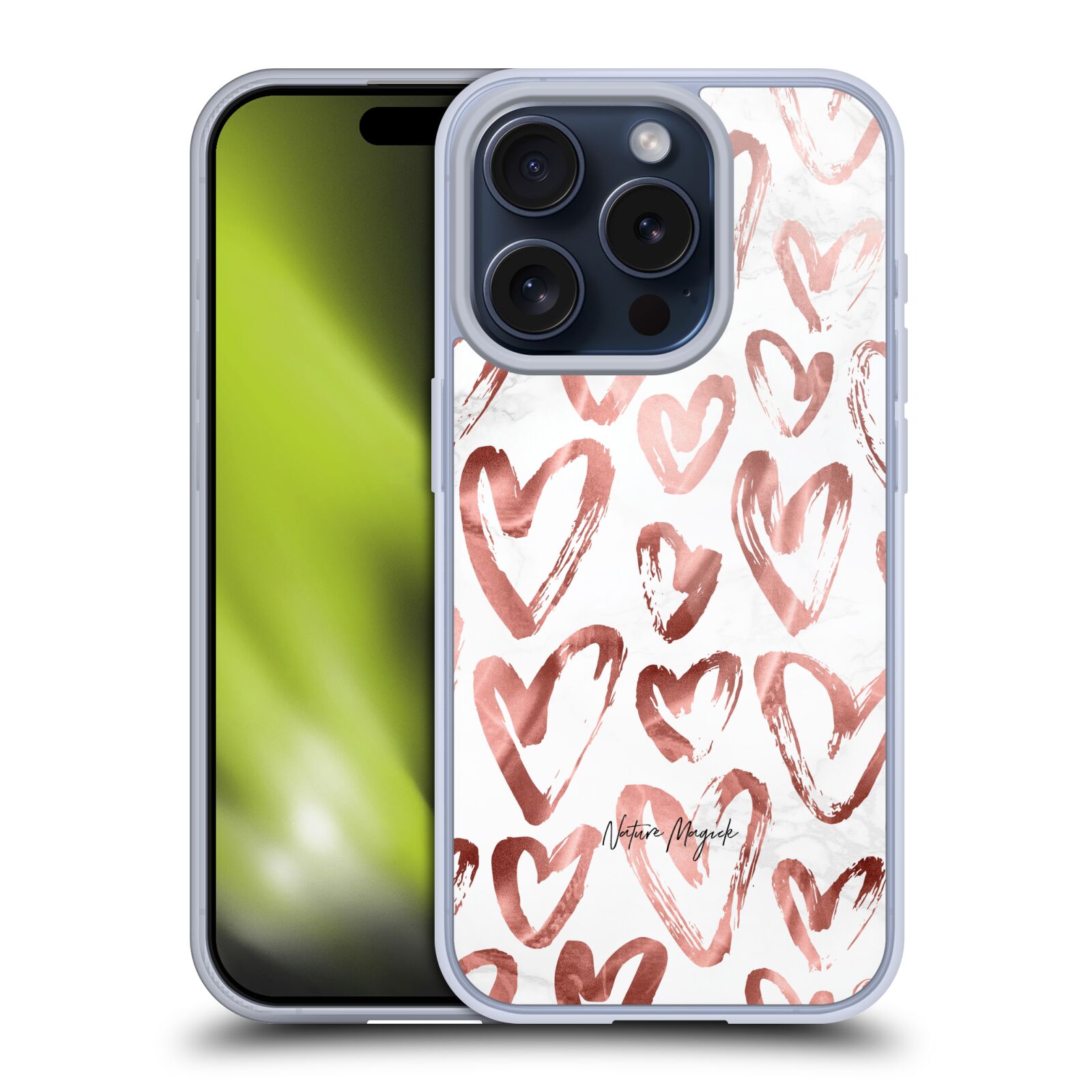 NATURE MAGICK MARBLE LOVE HEARTS SOFT GEL HÜLLE HUELLE FÜR APPLE iPHONE HANDYS - Picture 9 of 10