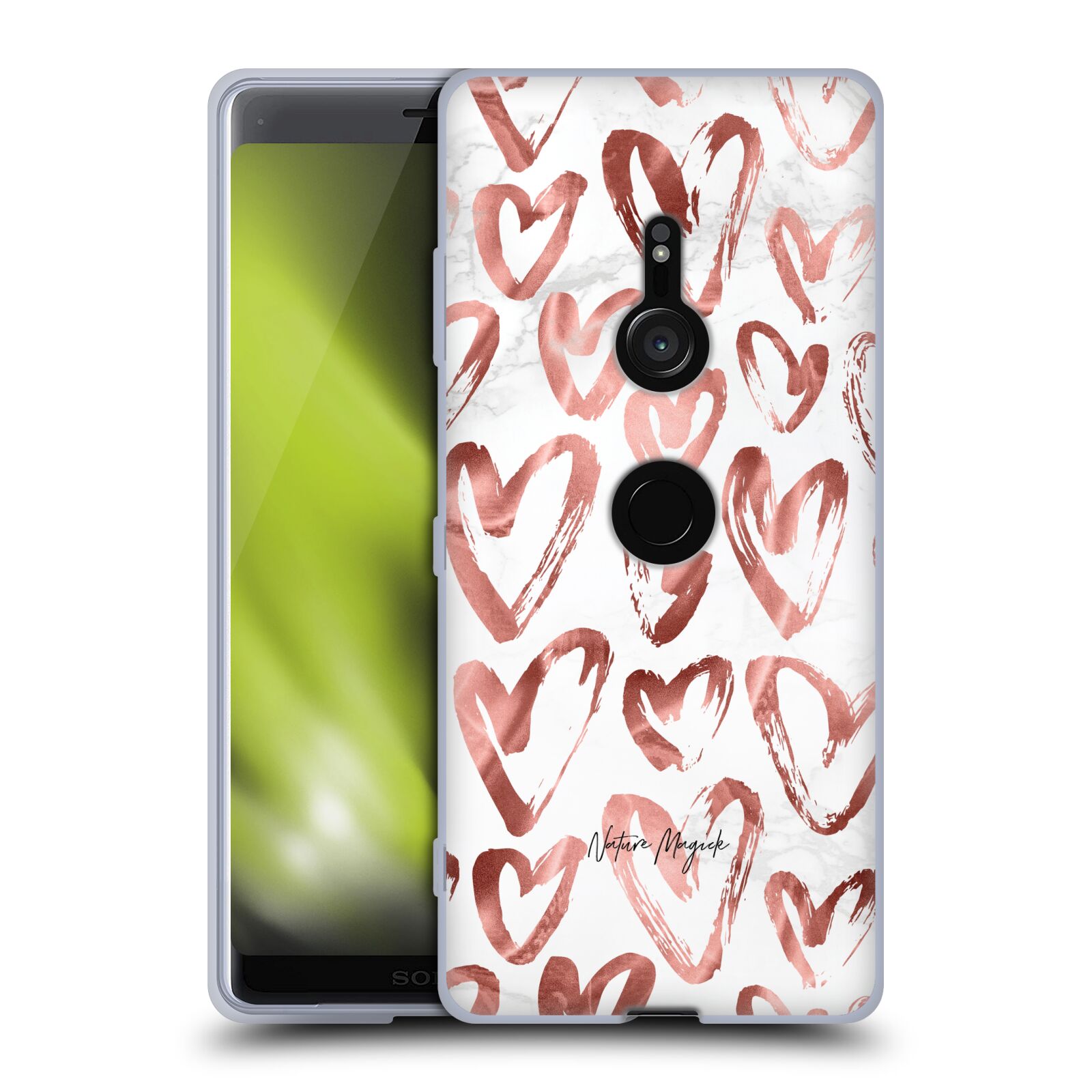 OFFICIAL NATURE MAGICK MARBLE LOVE HEARTS SOFT GEL CASE FOR SONY PHONES 1 - Picture 9 of 10