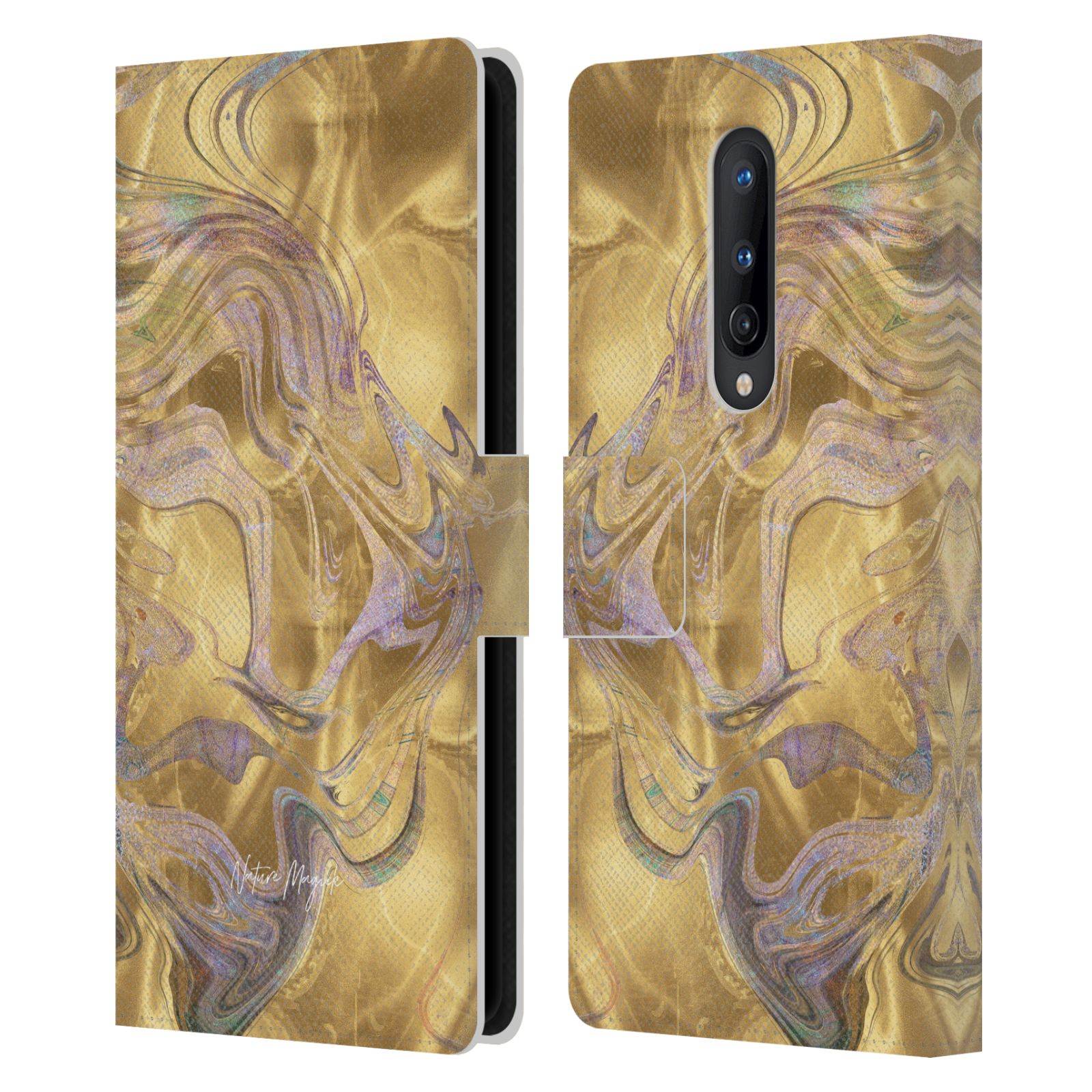 NATURE MAGICK MERMAID ROSE GOLD MARBLE LEATHER BOOK CASE FOR ONEPLUS PHONES - Picture 10 of 17