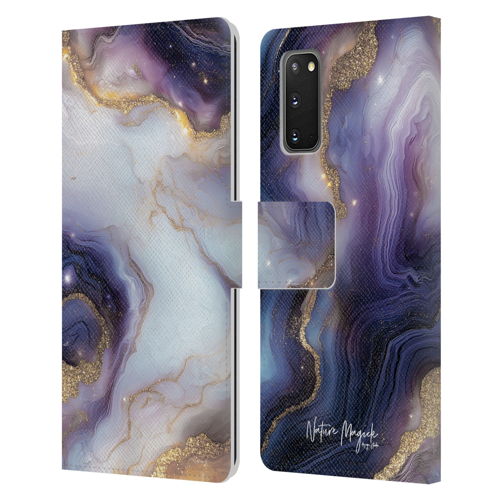 OFFICIAL NATURE MAGICK PLUM MARBLE LEATHER BOOK WALLET CASE FOR SAMSUNG PHONES 1 - Picture 11 of 14