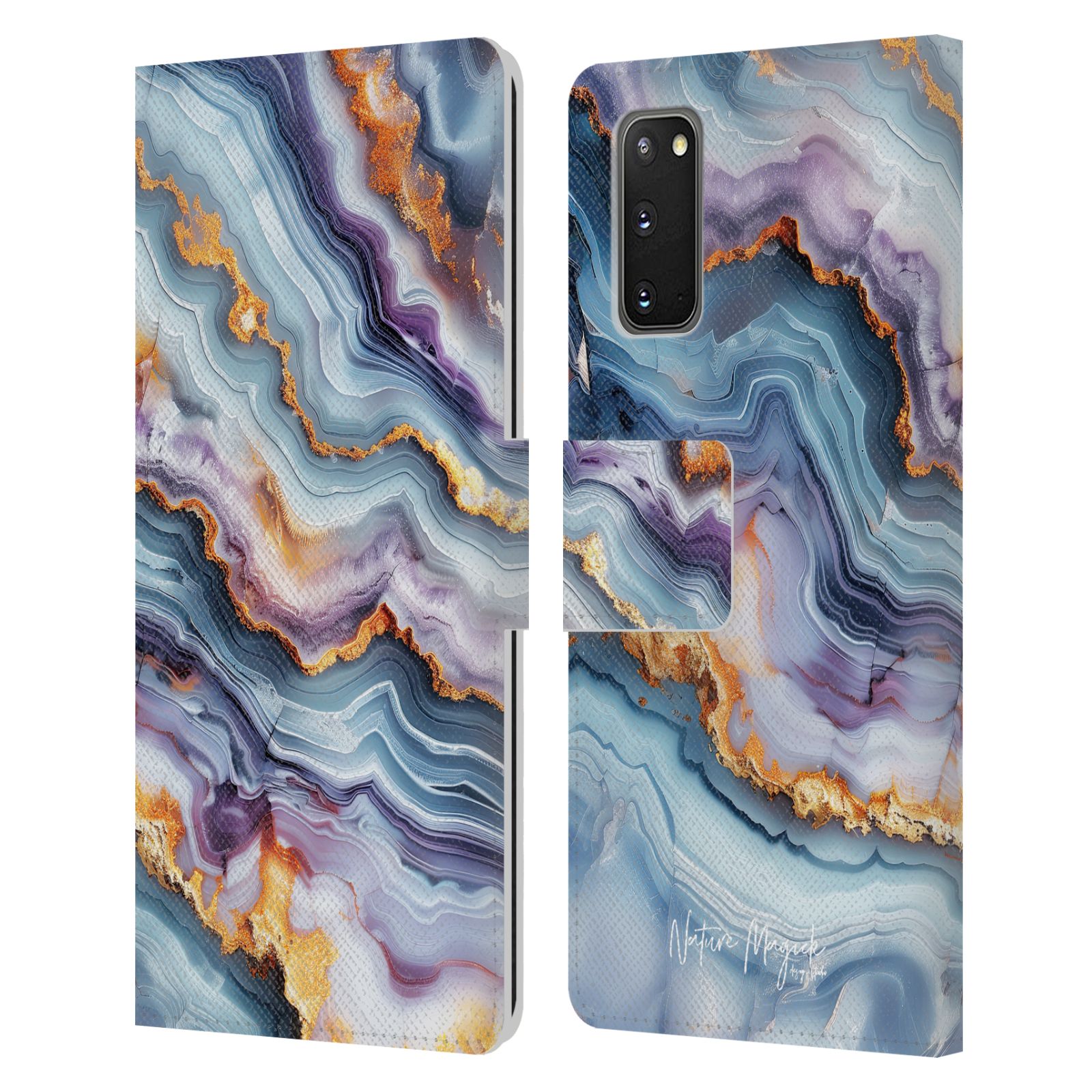OFFICIAL NATURE MAGICK PLUM MARBLE LEATHER BOOK WALLET CASE FOR SAMSUNG PHONES 1 - Picture 12 of 14
