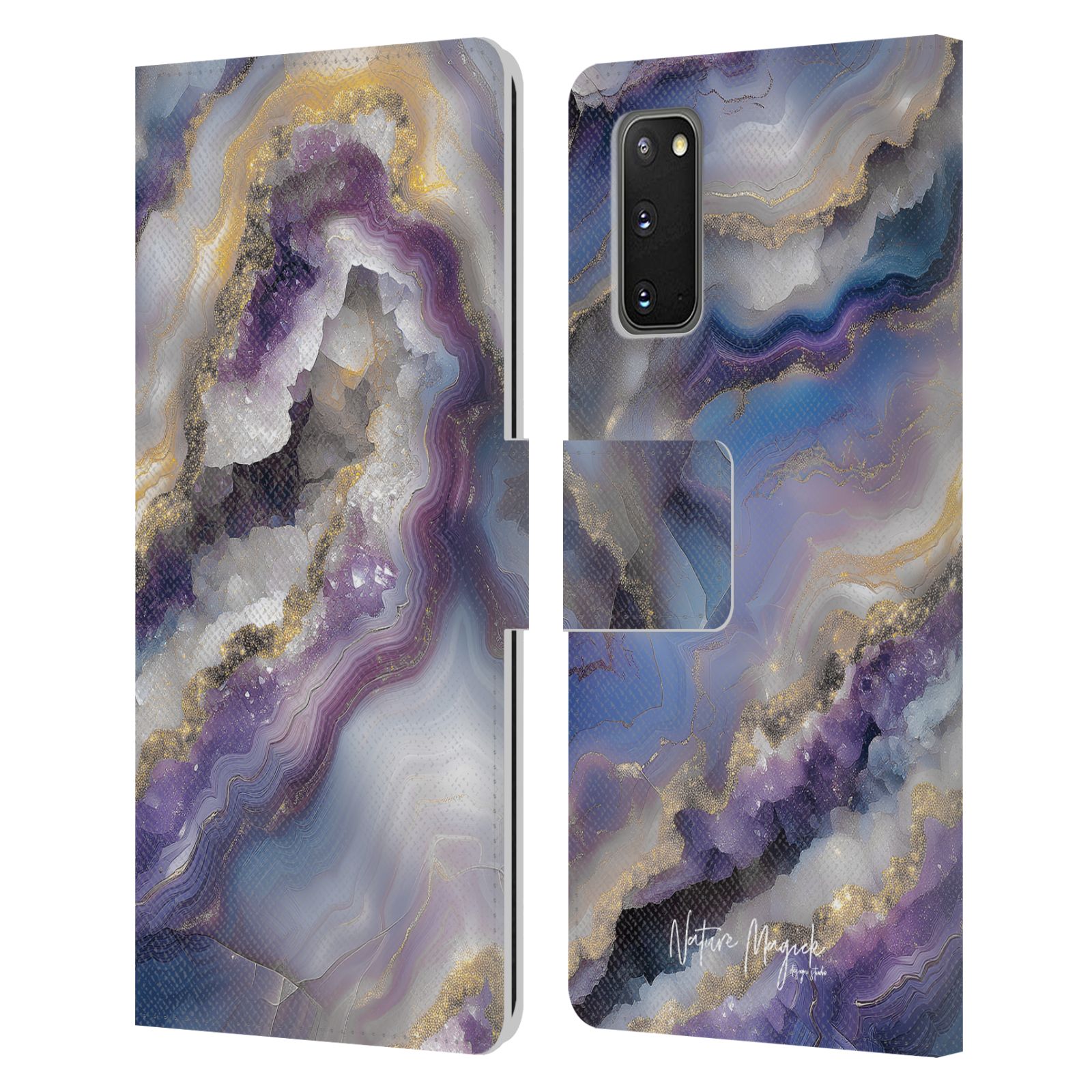 OFFICIAL NATURE MAGICK PLUM MARBLE LEATHER BOOK WALLET CASE FOR SAMSUNG PHONES 1 - Picture 14 of 14