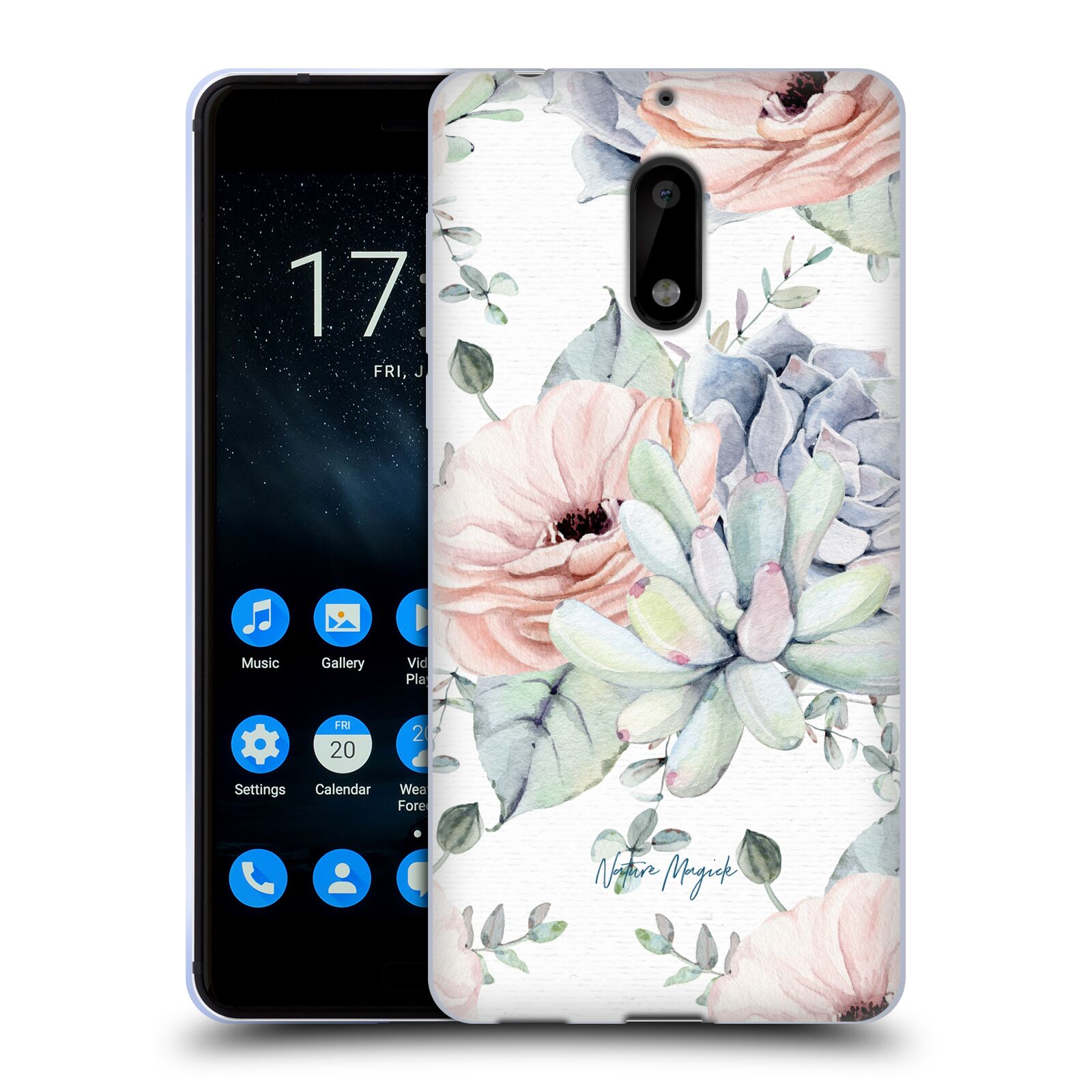 NATURE MAGICK PRETTY SUCCULENTS ROSE FLOWERS SOFT GEL CASE FOR NOKIA PHONES 1 - Picture 10 of 10