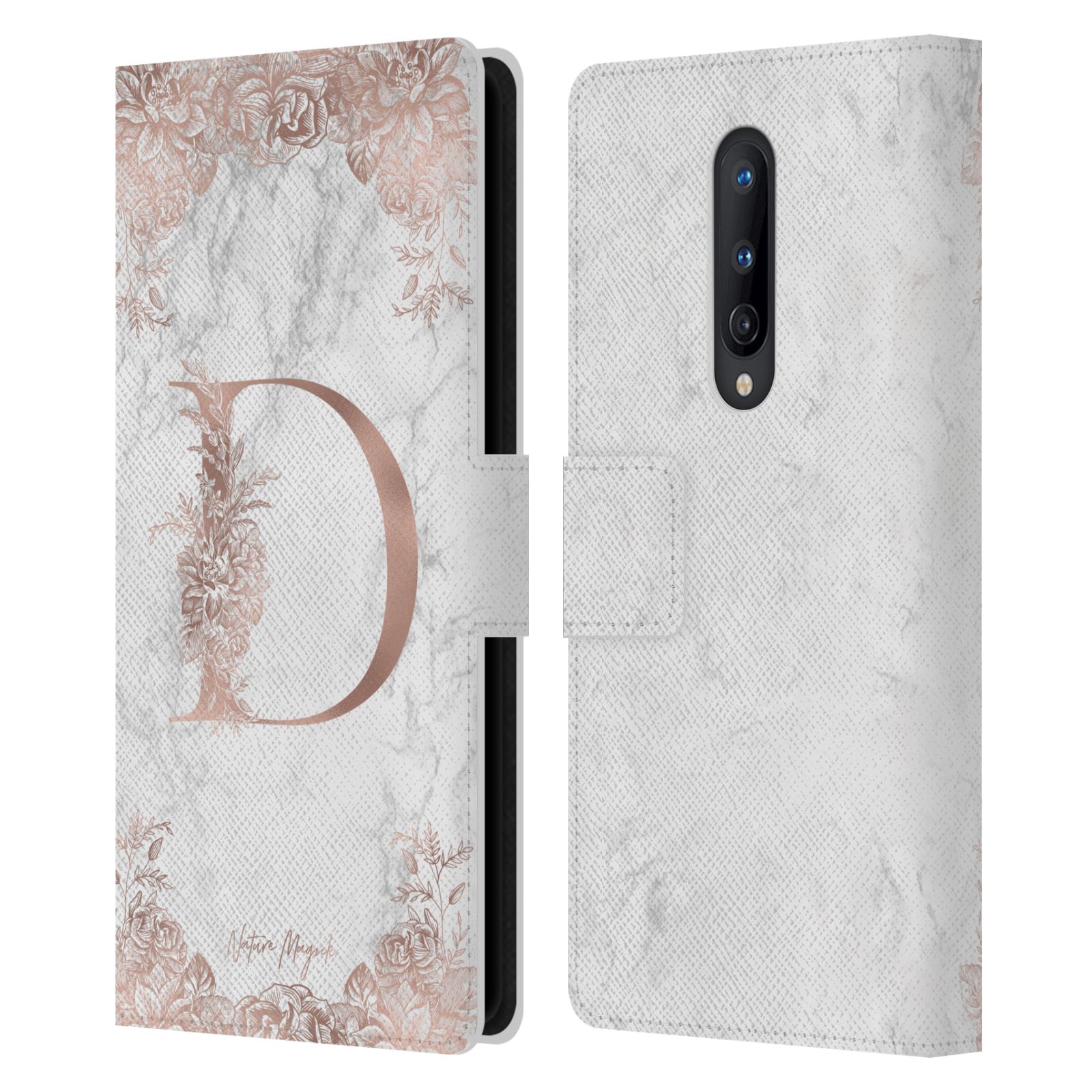 CUSTODIA A LIBRO UFFICIALE NATURE MAGICK ROSE MARMO MONOGRAM PELLE PER TELEFONI ONEPLUS - Foto 10 di 19