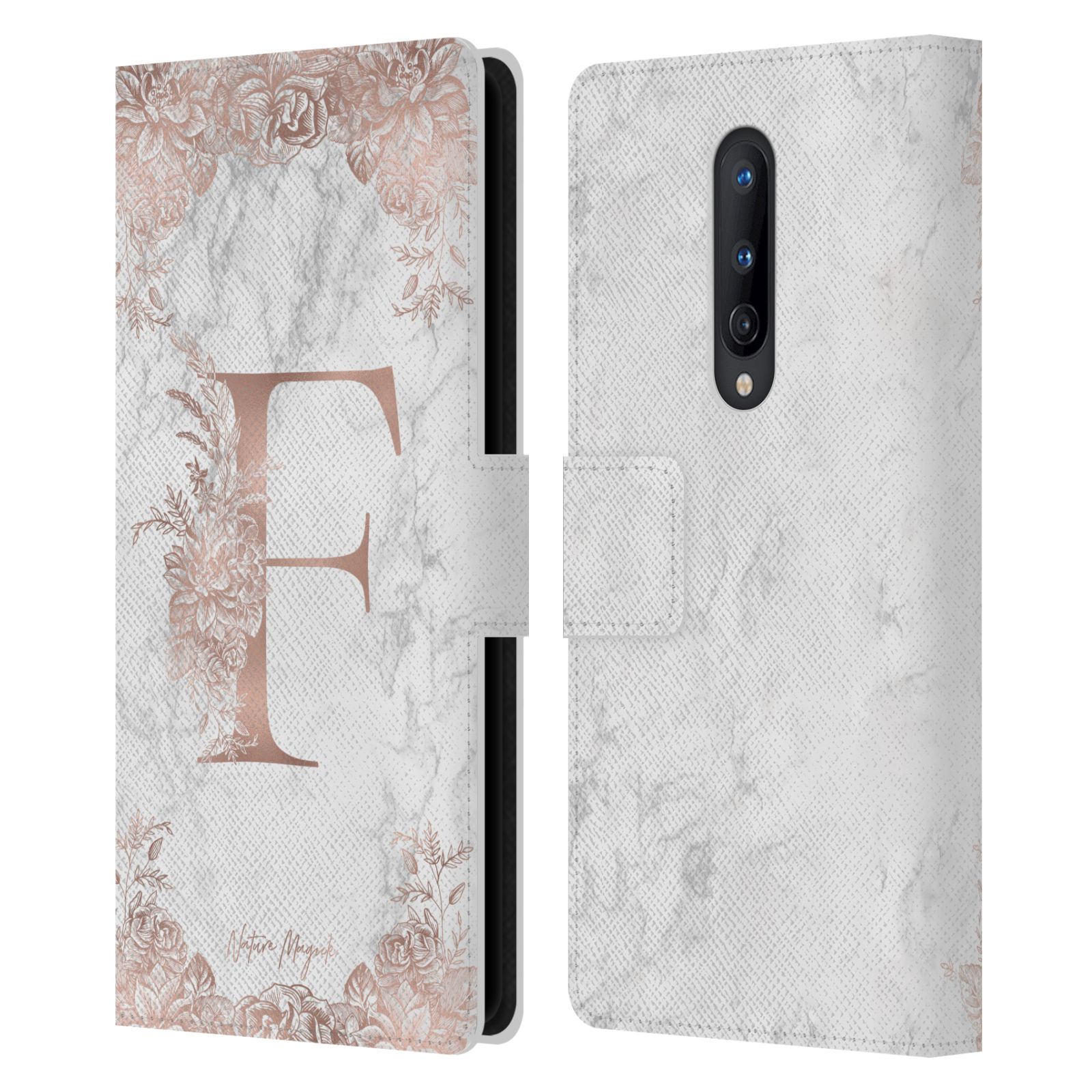 CUSTODIA A LIBRO UFFICIALE NATURE MAGICK ROSE MARMO MONOGRAM PELLE PER TELEFONI ONEPLUS - Foto 12 di 19