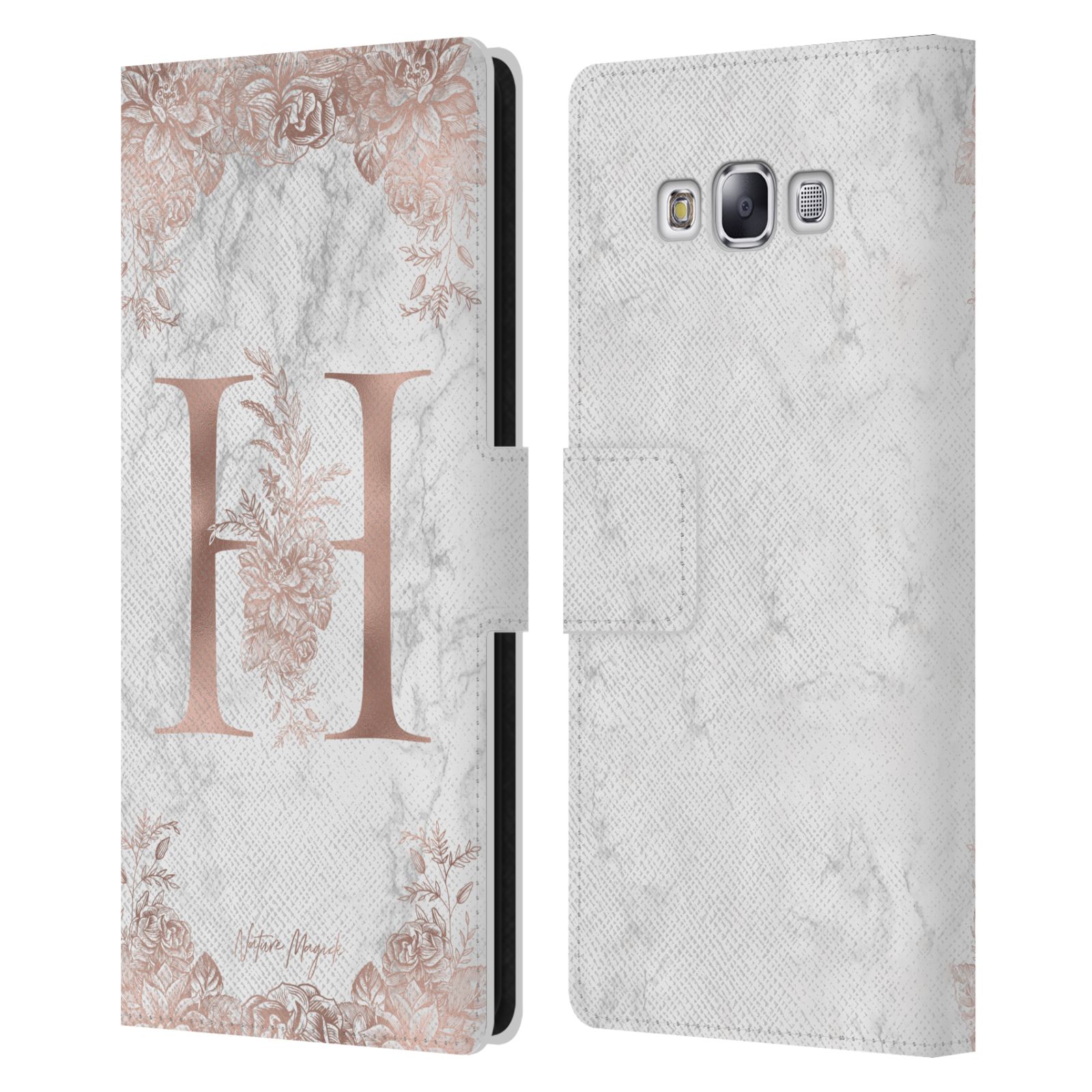 NATURE MAGICK ROSE MARBLE MONOGRAM LEATHER BOOK CASE FOR SAMSUNG PHONES 3