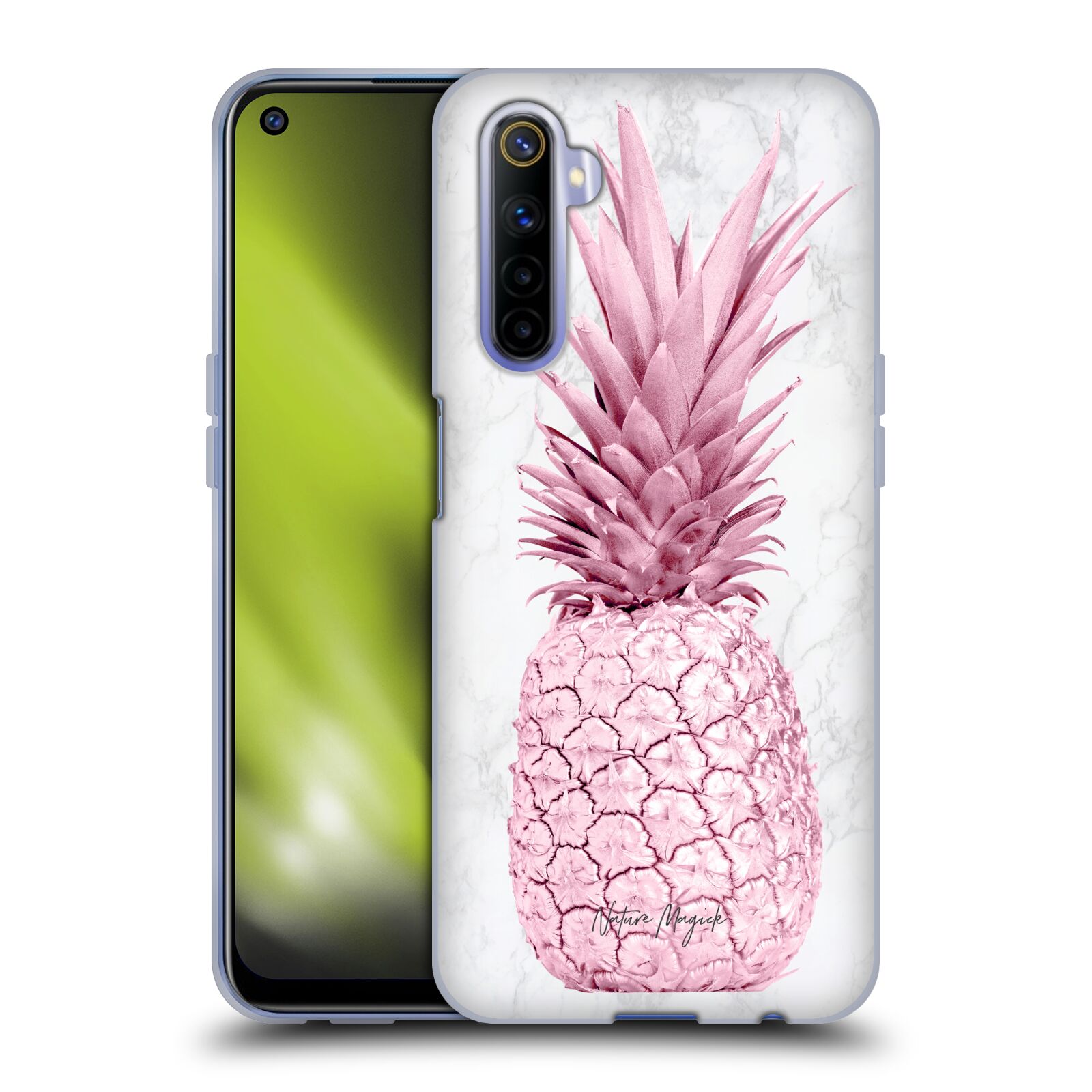 OFFICIAL NATURE MAGICK ROSE GOLD PINEAPPLE ON MARBLE GEL CASE FOR REALME PHONES - Picture 9 of 13