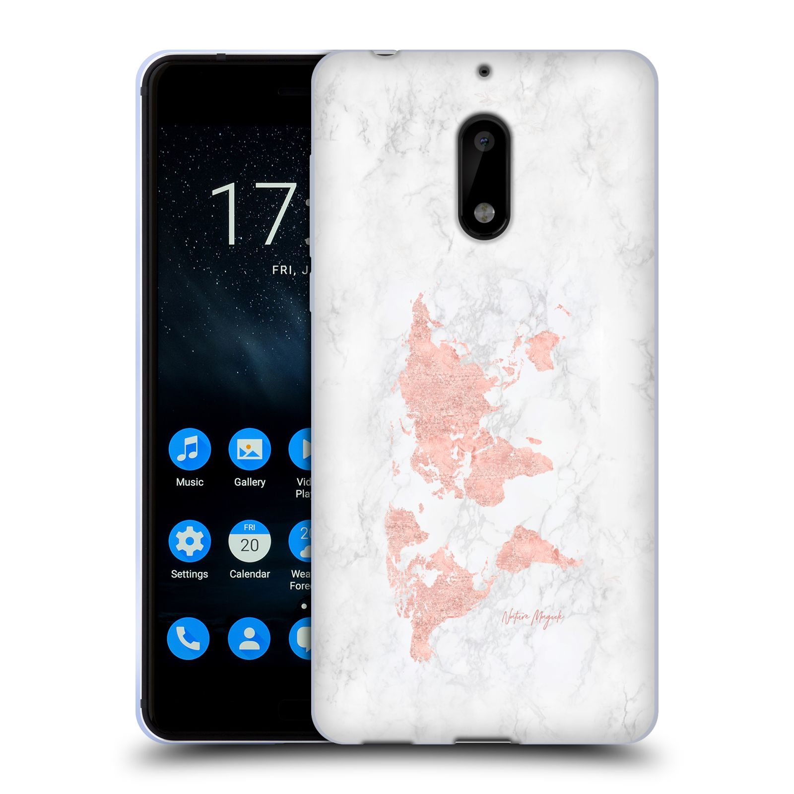 OFFICIAL NATURE MAGICK ROSE GOLD WORLD MAP ON MARBLE GEL CASE FOR NOKIA PHONES 1 - Picture 9 of 14