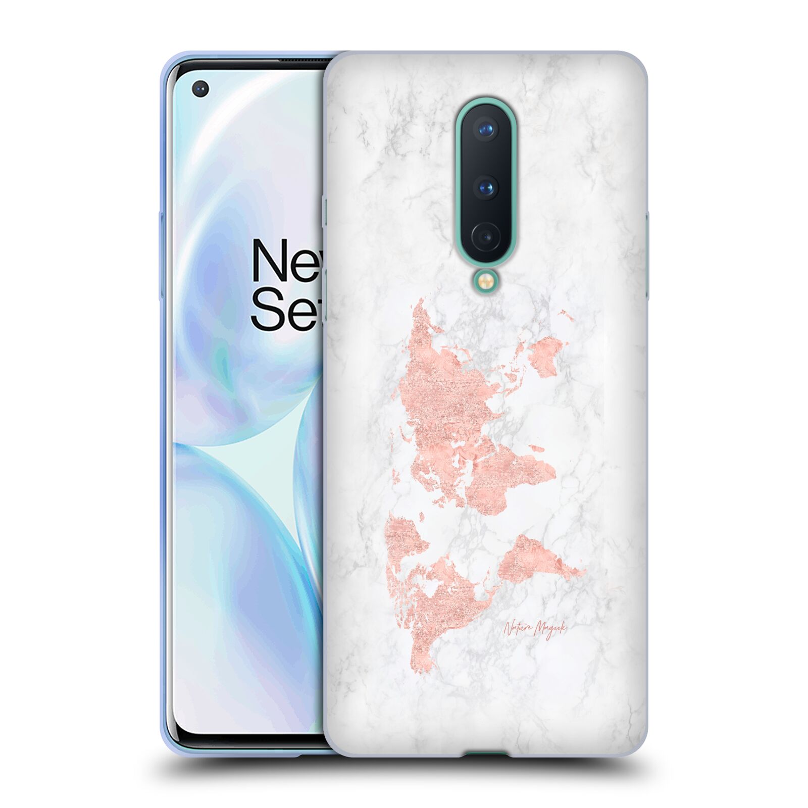 CUSTODIA IN GEL DI MARMO NATURE MAGICK ROSE ORO MAPPA DEL MONDO SU PER TELEFONI GOOGLE ONEPLUS - Foto 9 di 14