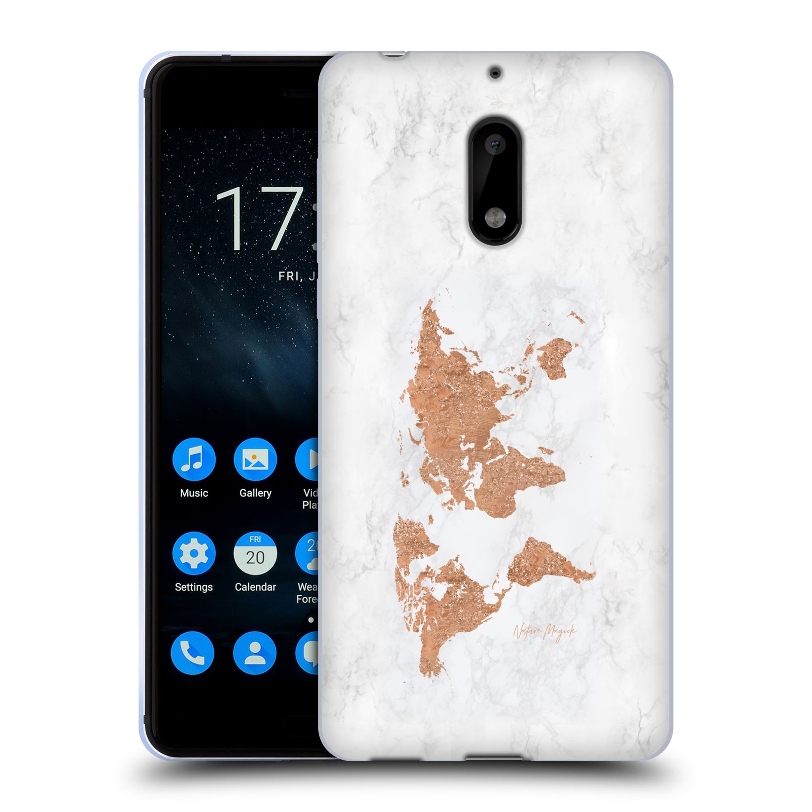 OFFICIAL NATURE MAGICK ROSE GOLD WORLD MAP ON MARBLE GEL CASE FOR NOKIA PHONES 1 - Picture 10 of 14