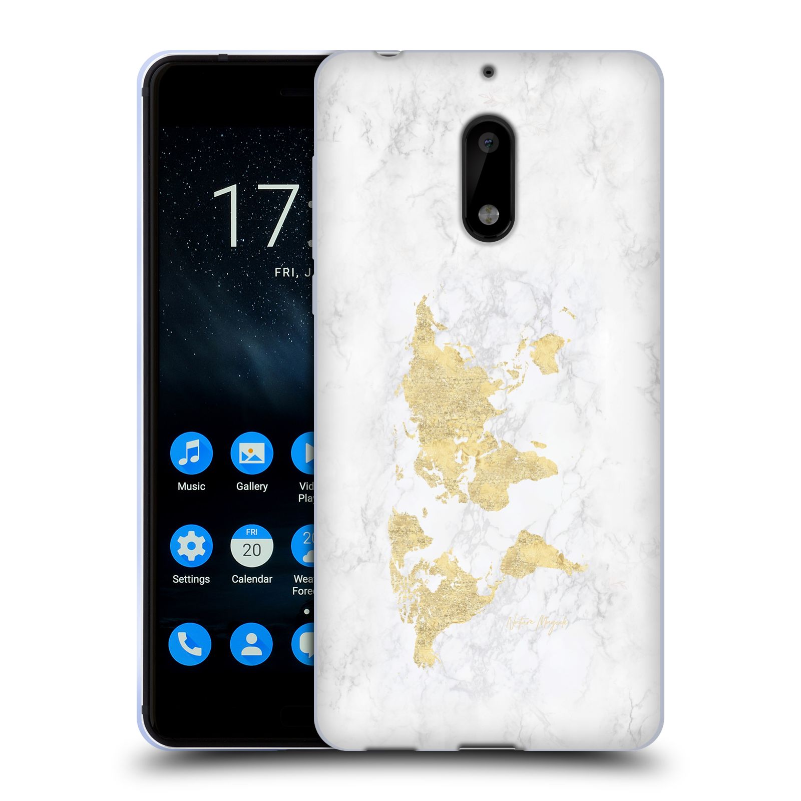 OFFICIAL NATURE MAGICK ROSE GOLD WORLD MAP ON MARBLE GEL CASE FOR NOKIA PHONES 1 - Picture 11 of 14