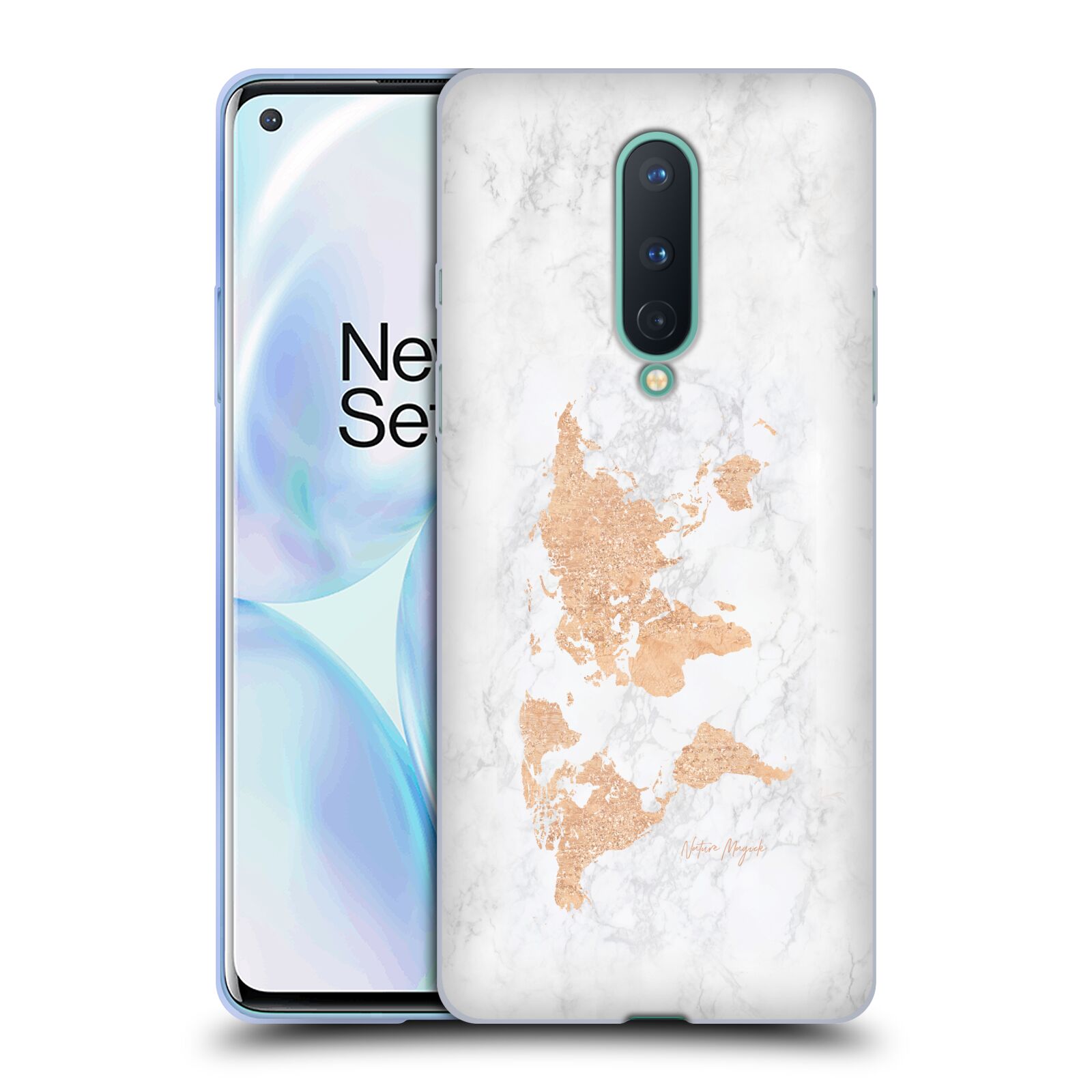 CUSTODIA IN GEL DI MARMO NATURE MAGICK ROSE ORO MAPPA DEL MONDO SU PER TELEFONI GOOGLE ONEPLUS - Foto 12 di 14