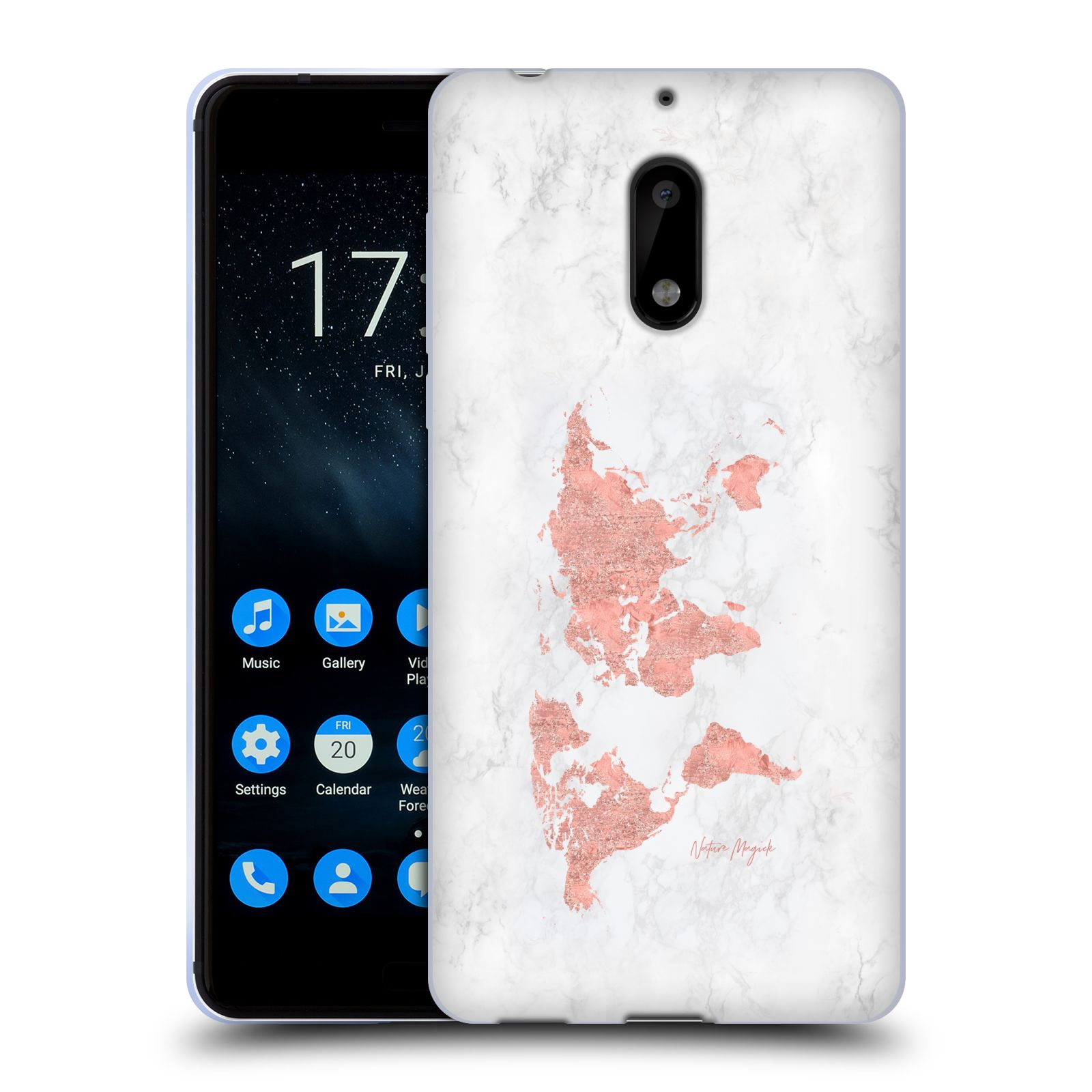 OFFICIAL NATURE MAGICK ROSE GOLD WORLD MAP ON MARBLE GEL CASE FOR NOKIA PHONES 1 - Picture 13 of 14