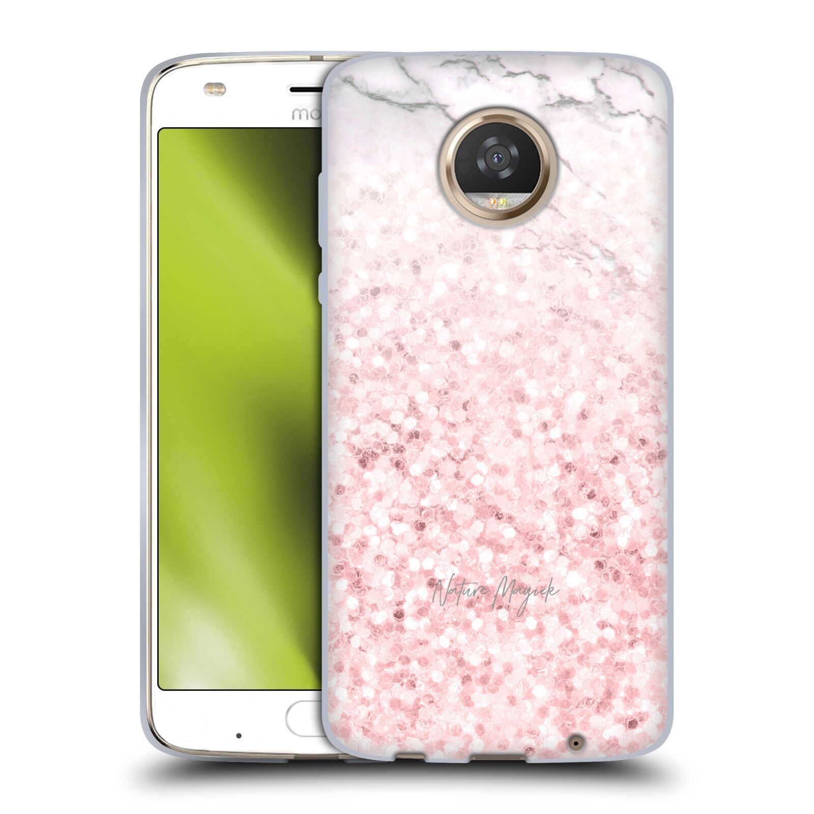 OFFICIAL NATURE MAGICK ROSE GOLD MARBLE GLITTER GEL CASE FOR MOTOROLA PHONES 2 - Picture 8 of 8