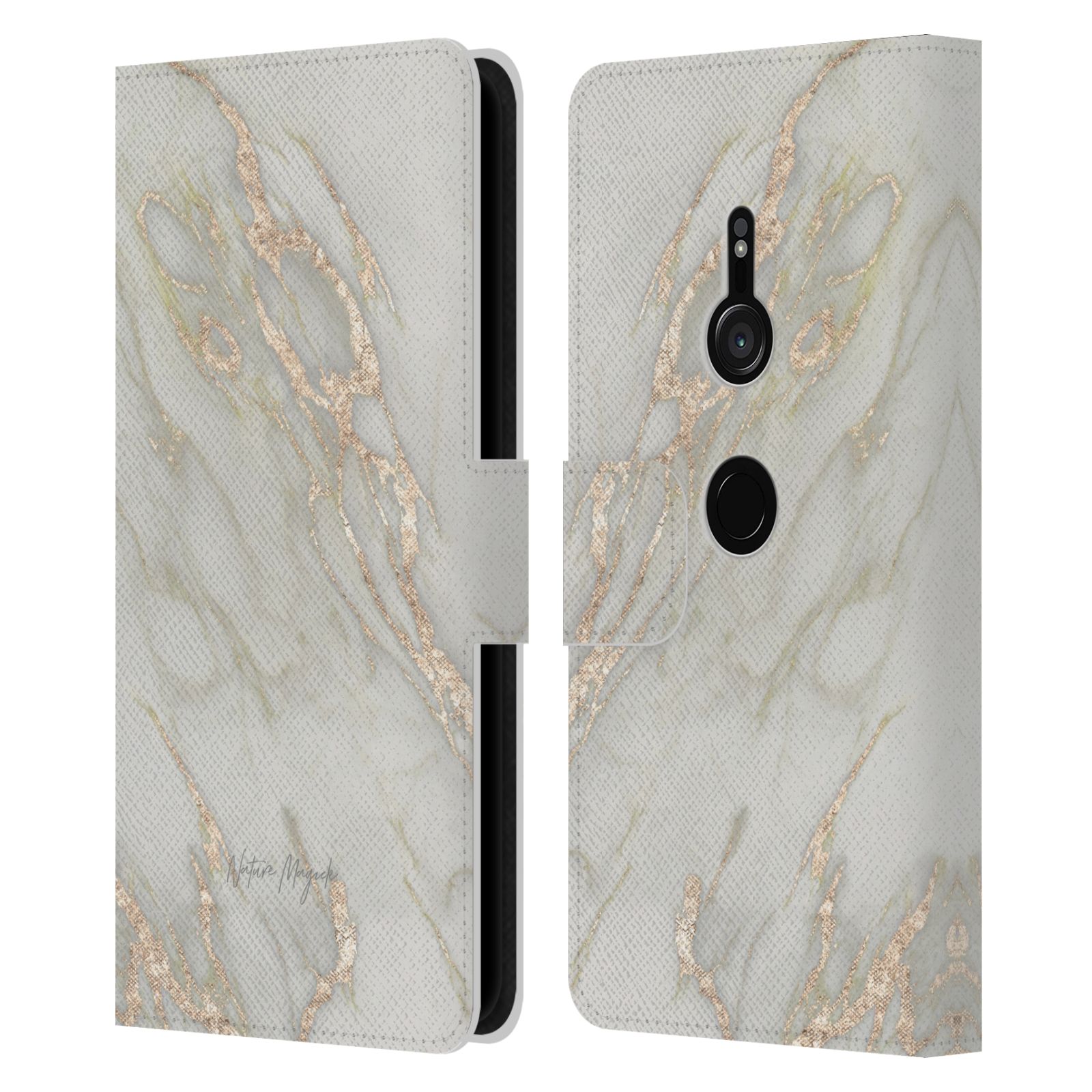 OFFICIAL NATURE MAGICK MARBLE METALLICS LEATHER BOOK CASE FOR SONY PHONES 1 - Picture 7 of 14