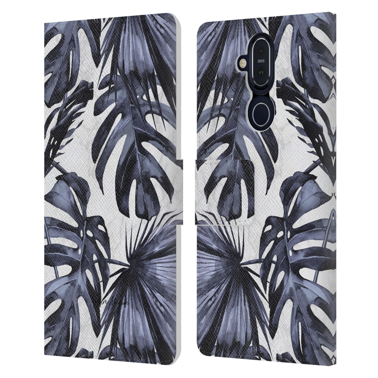 NATURE MAGICK PALM LEAVES ON MARBLE LEATHER BOOK CASE FOR MICROSOFT NOKIA PHONES - Picture 10 of 12