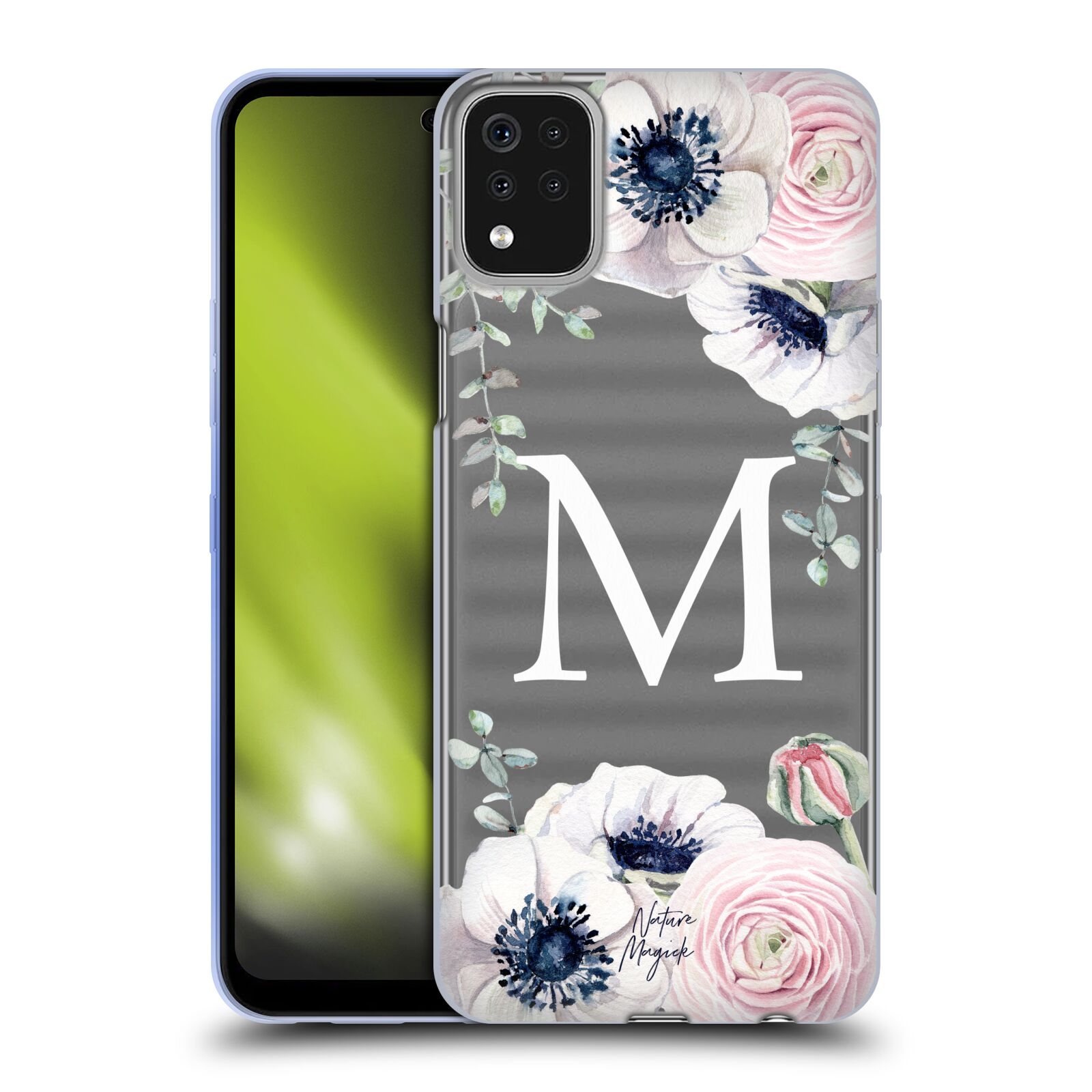 NATURE MAGICK WATERCOLOUR FLOWER MONOGRAM 1 SOFT GEL CASE FOR LG PHONES 1 - Picture 7 of 7