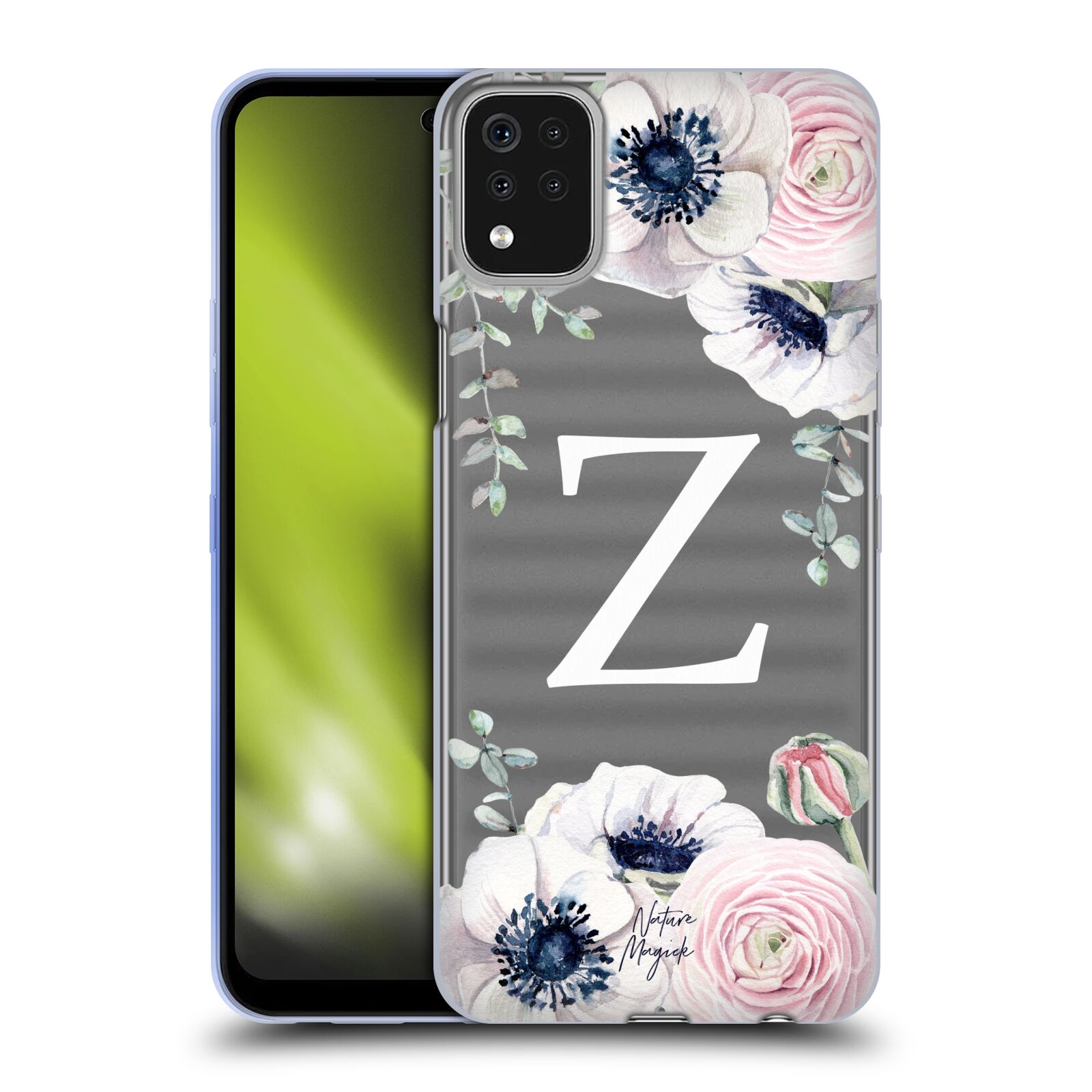 FUNDA GEL SUAVE MONOGRAMA FLOR ACUARELA NATURE MAGICK 2 PARA TELÉFONOS LG 1 - Imagen 8 de 8
