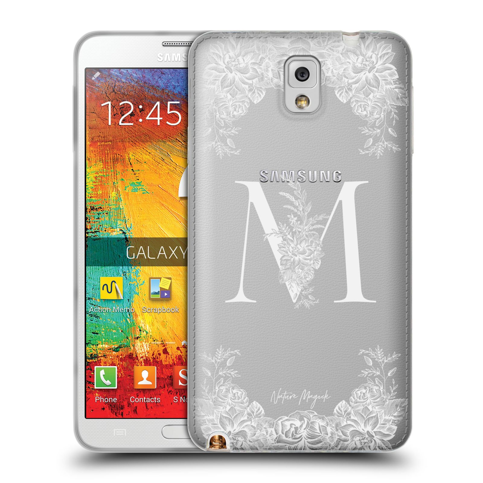 NATURE MAGICK WHITE FLORAL MONOGRAM 1 GEL CASE FOR SAMSUNG PHONES 2 - Picture 20 of 20