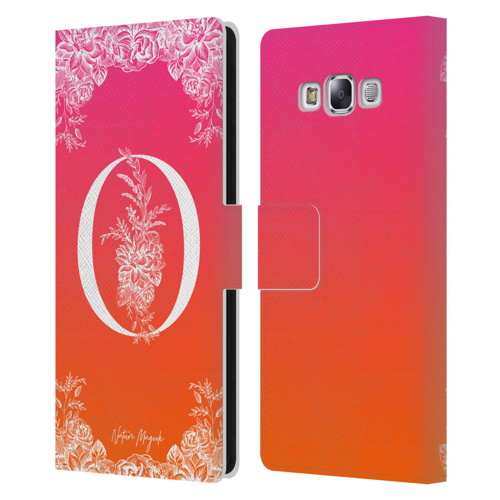 NATURE MAGICK WHITE FLORAL MONOGRAM 2 LEATHER BOOK CASE FOR SAMSUNG PHONE 3 - Picture 8 of 18