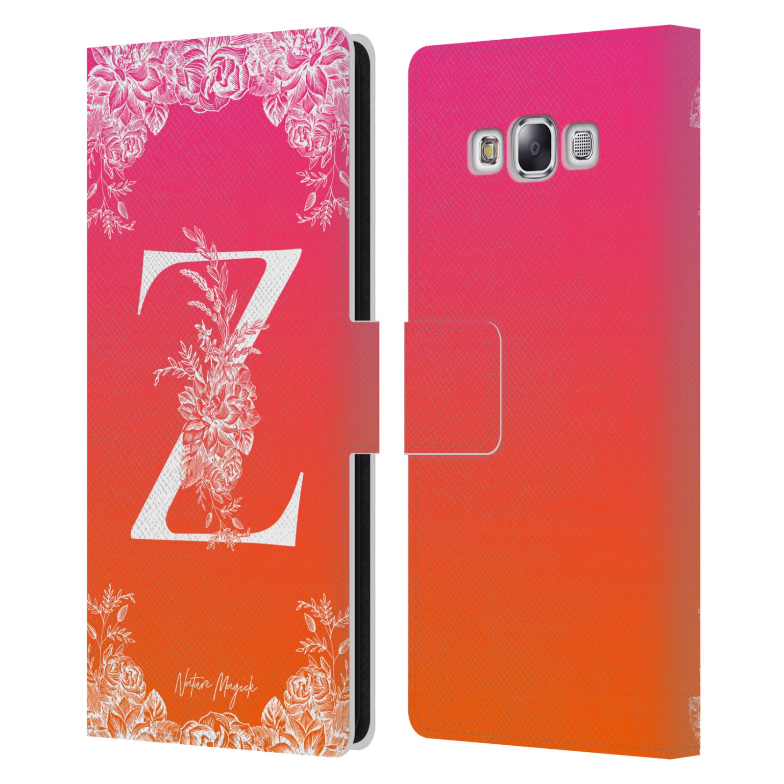 NATURE MAGICK WHITE FLORAL MONOGRAM 2 LEATHER BOOK CASE FOR SAMSUNG PHONE 3 - Picture 18 of 18