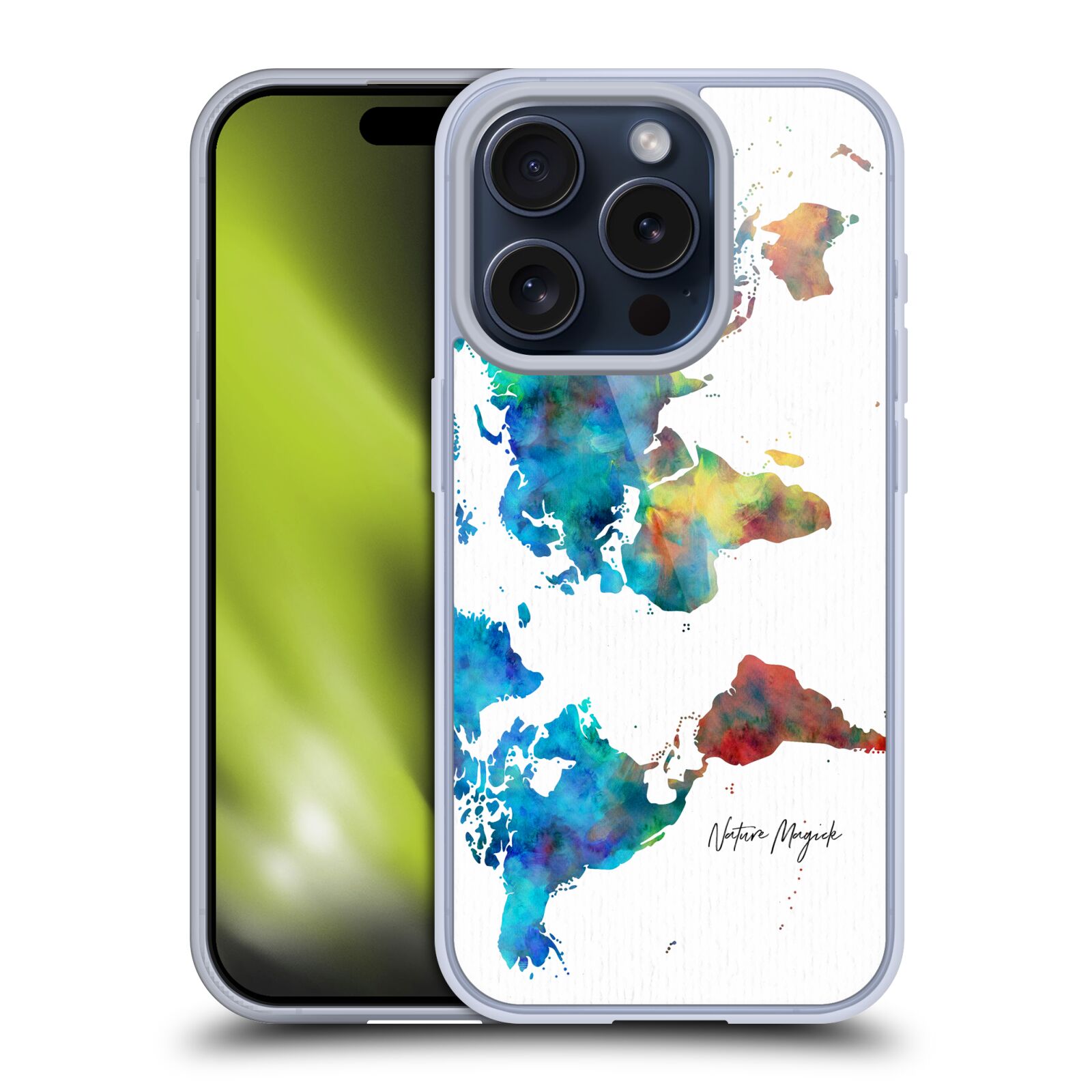 NATURE MAGICK WORLD MAP PAINTED WATERCOLOR ÉTUI COQUE EN GEL POUR APPLE iPHONE - Photo 8 sur 10