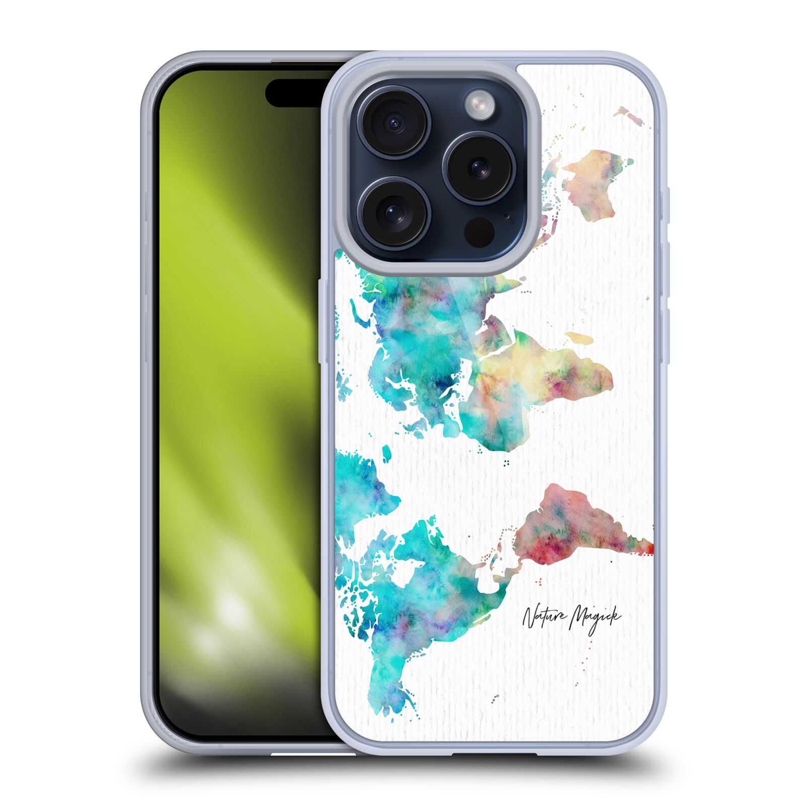 NATURE MAGICK WORLD MAP PAINTED WATERCOLOR ÉTUI COQUE EN GEL POUR APPLE iPHONE - Photo 10 sur 10