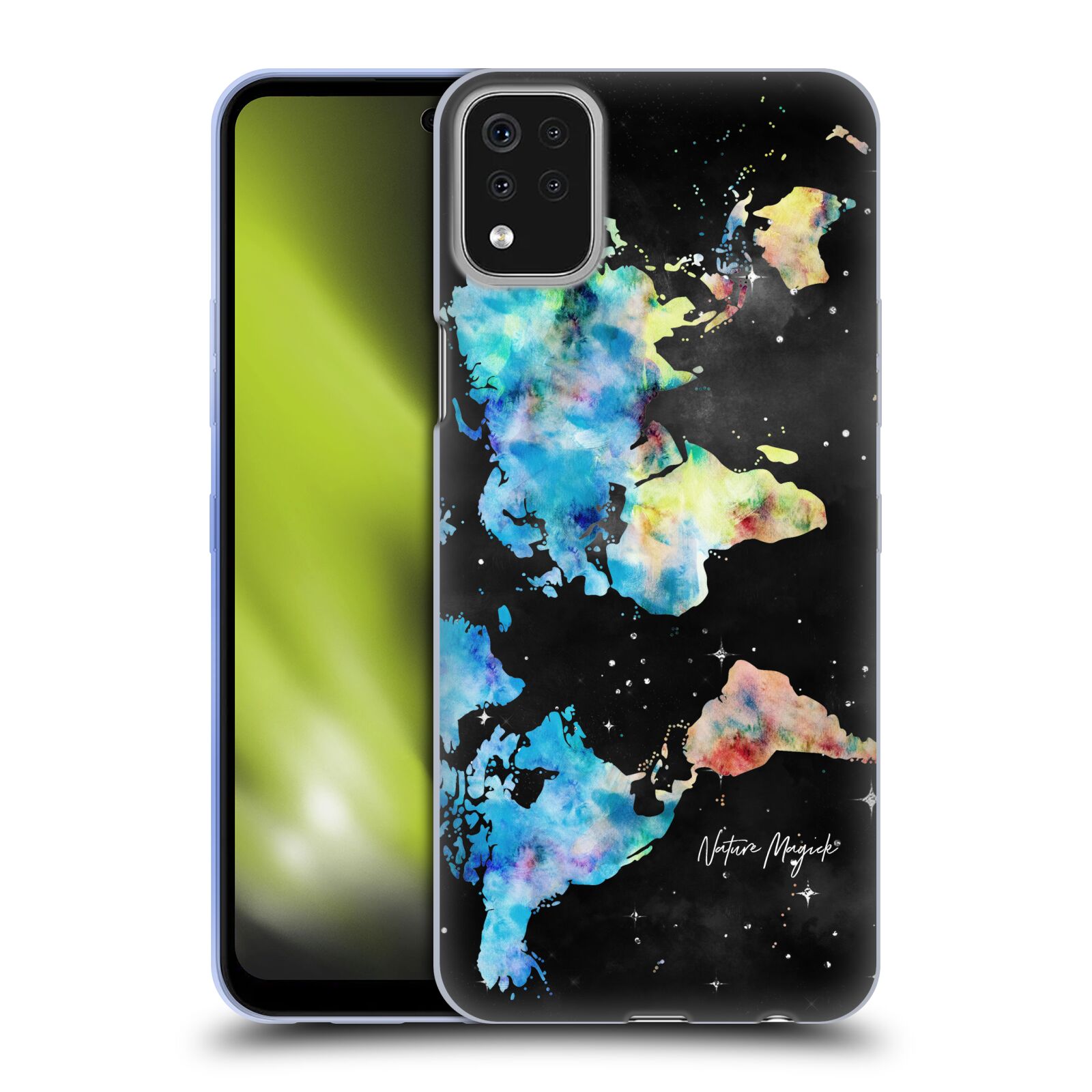 OFFICIAL NATURE MAGICK WATERCOLOR WORLD MAP TEAL PINK GEL CASE FOR LG PHONES 1 - Picture 8 of 8
