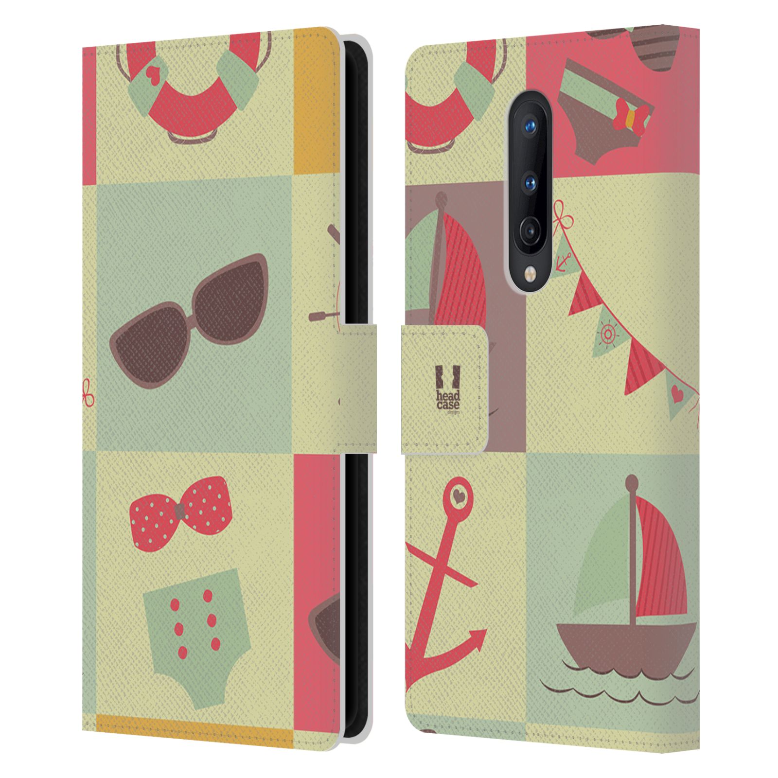 HEAD CASE DESIGNS NAUTICAL SUMMER LEATHER BOOK WALLET CASE FOR ONEPLUS PHONES - Picture 12 of 16
