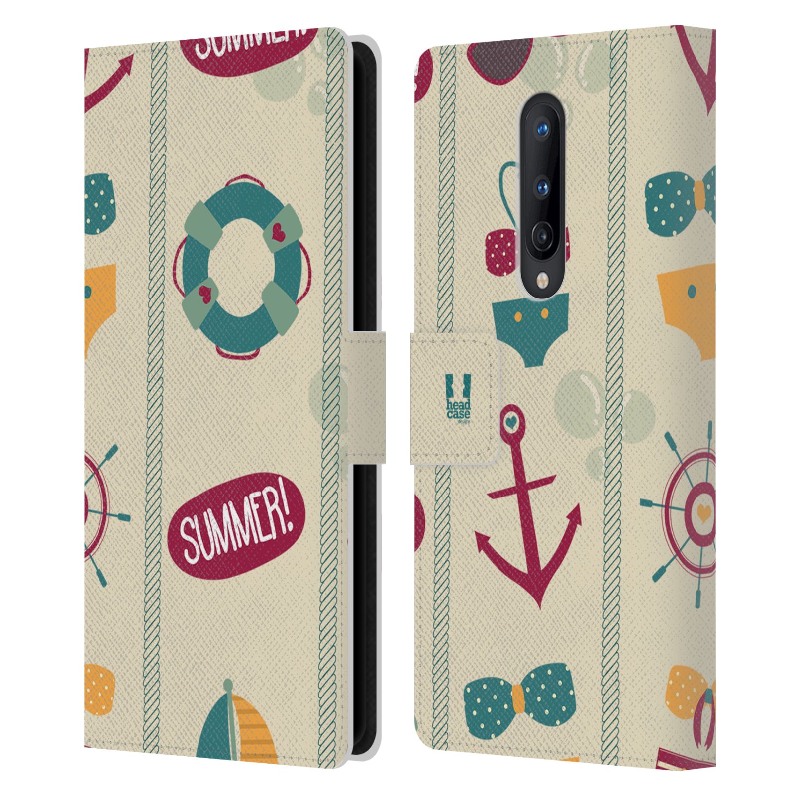 HEAD CASE DESIGNS NAUTICAL SUMMER LEATHER BOOK WALLET CASE FOR ONEPLUS PHONES - Picture 16 of 16