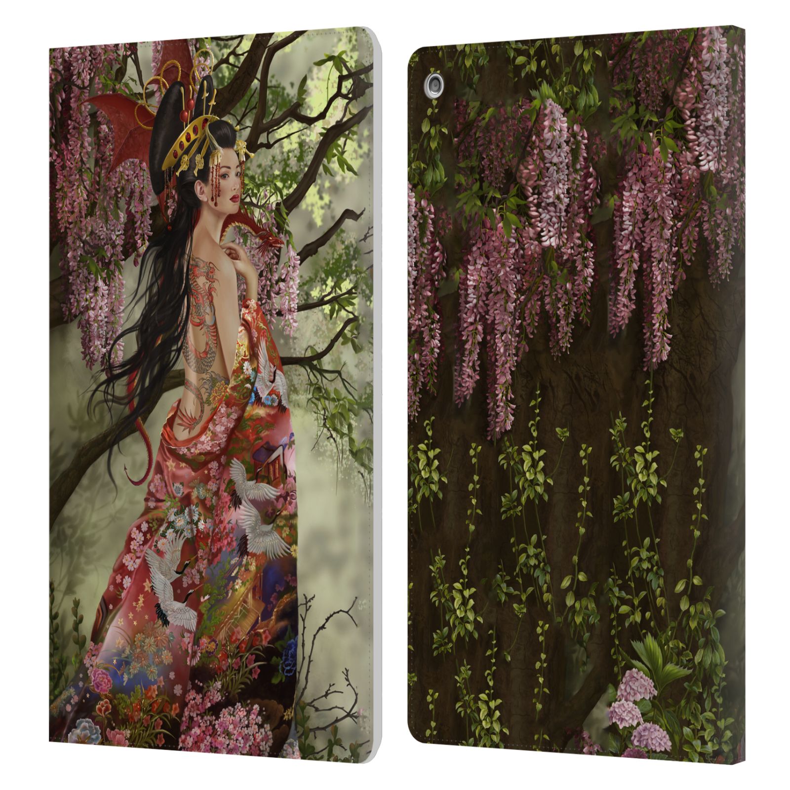 OFFICIAL NENE THOMAS DEEP FOREST LEATHER BOOK WALLET CASE COVER FOR AMAZON FIRE - Picture 7 of 18