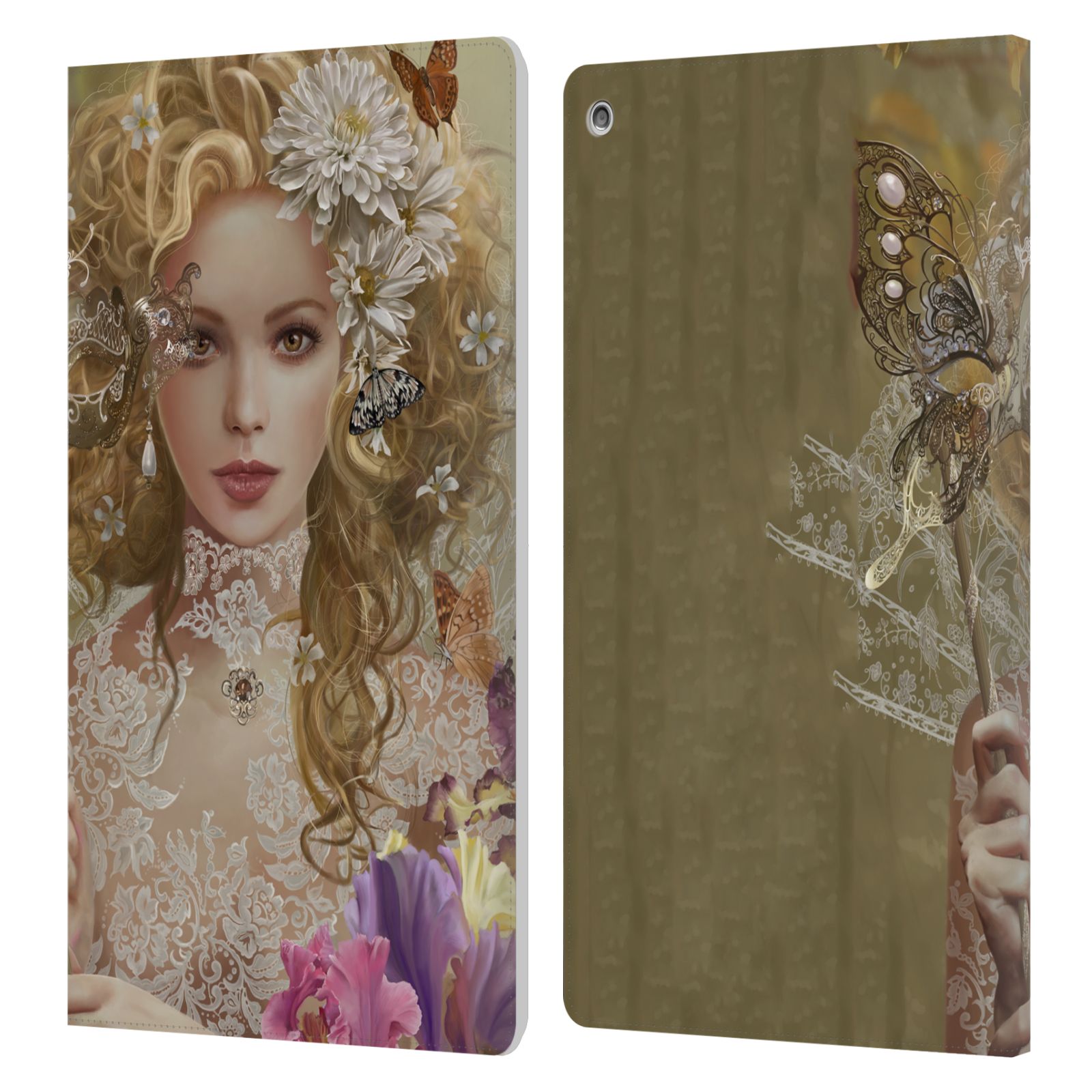 OFFICIAL NENE THOMAS DEEP FOREST LEATHER BOOK WALLET CASE COVER FOR AMAZON FIRE - Picture 13 of 18