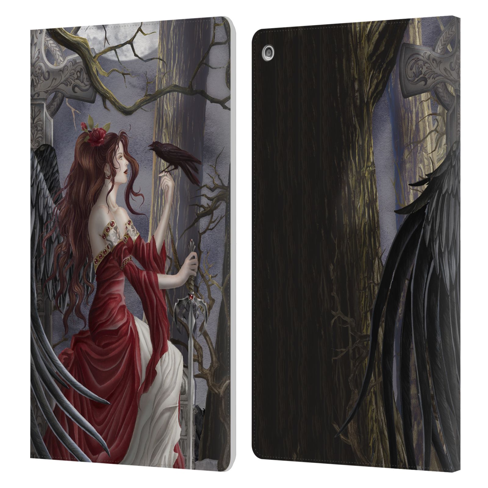 OFFICIAL NENE THOMAS DEEP FOREST LEATHER BOOK WALLET CASE COVER FOR AMAZON FIRE - Picture 9 of 18