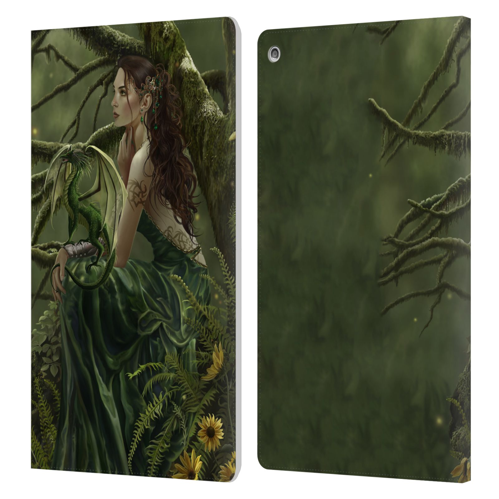 OFFICIAL NENE THOMAS DEEP FOREST LEATHER BOOK WALLET CASE COVER FOR AMAZON FIRE - Picture 15 of 18