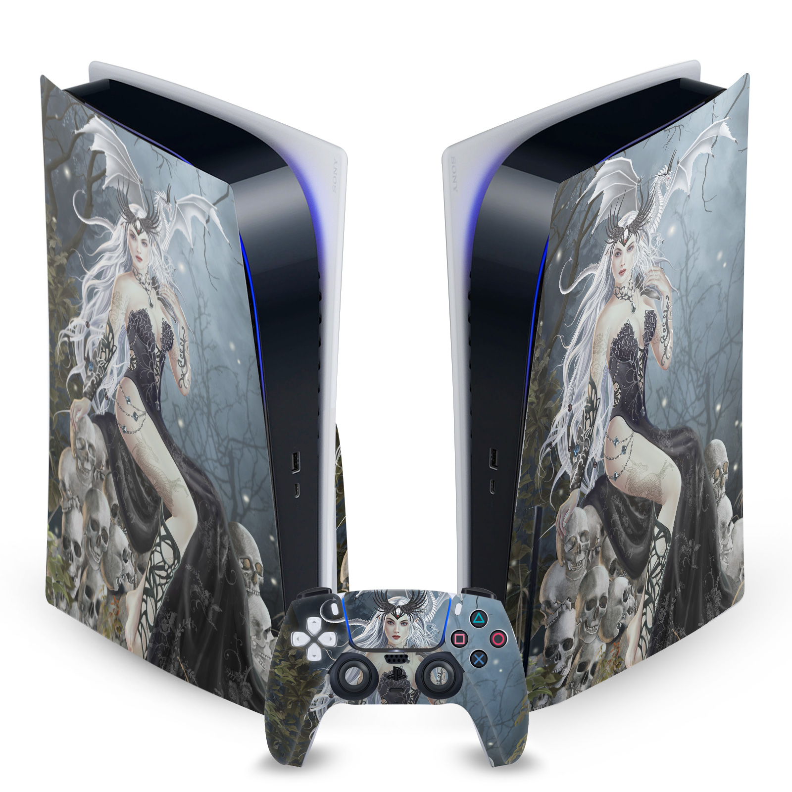 OFFICIAL NENE THOMAS GOTHIC VINYL SKIN DECAL FOR SONY PS5 DISC EDITION BUNDLE