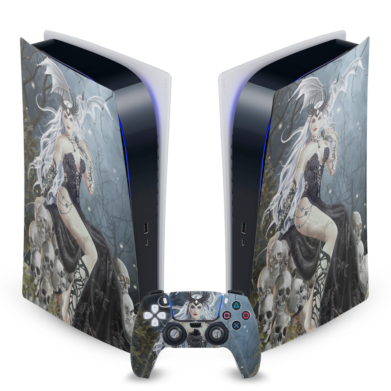 OFFICIAL NENE THOMAS GOTHIC VINYL SKIN DECAL FOR SONY PS5 DIGITAL EDITION BUNDLE