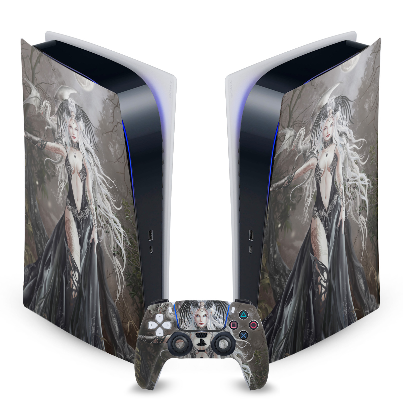 OFFICIAL NENE THOMAS GOTHIC VINYL SKIN DECAL FOR SONY PS5 DIGITAL EDITION BUNDLE