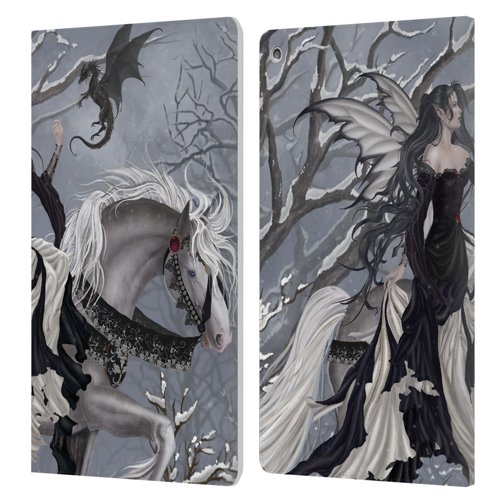 OFFICIAL NENE THOMAS WINTER HAS BEGUN LEATHER BOOK WALLET CASE FOR AMAZON FIRE - Picture 9 of 14