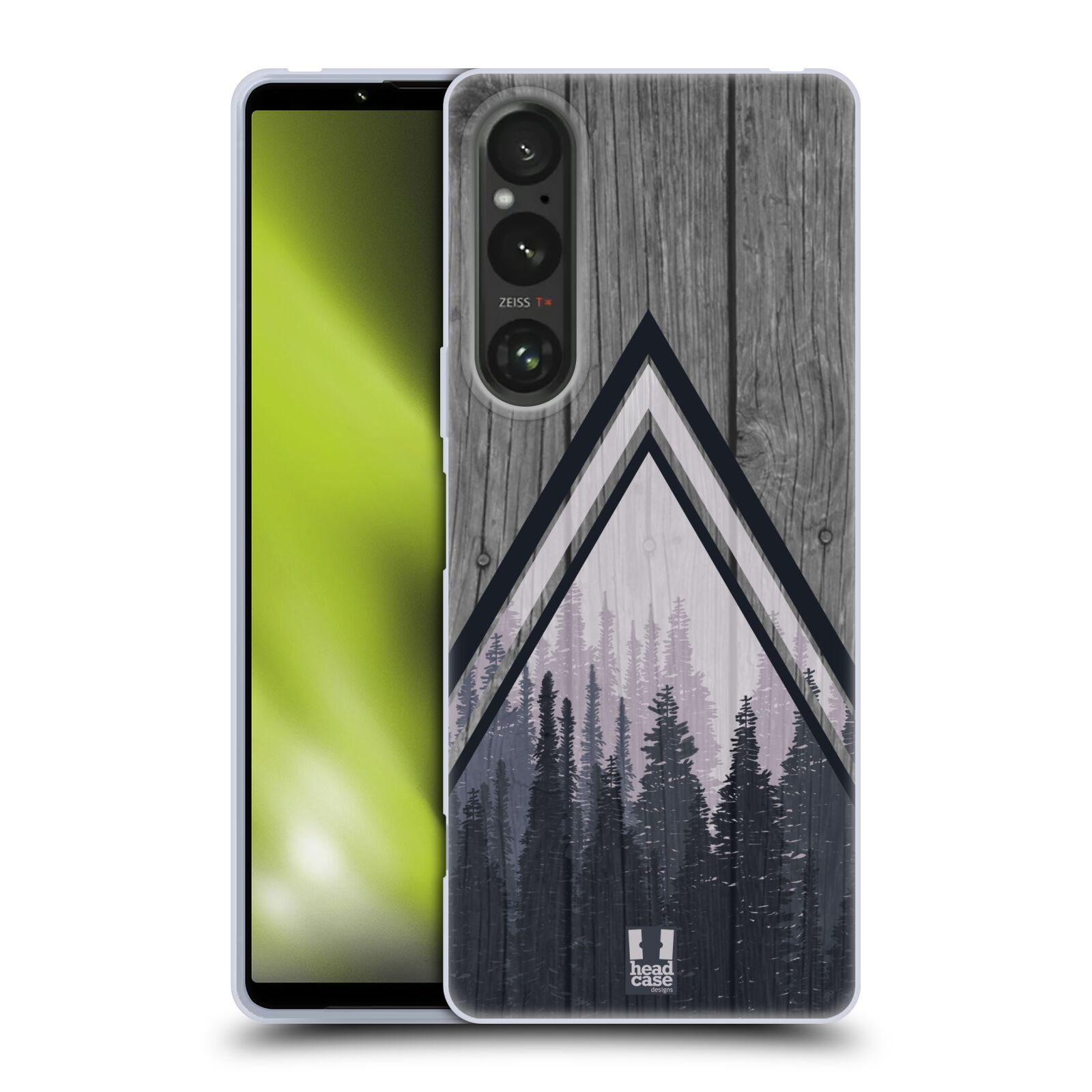 Silikonové pouzdro - Sony Xperia 1 V - Head Case - Dřevo a temný les (Silikonový kryt, obal, pouzdro na mobilní telefon Sony Xperia 1 V s motivem Dřevo a temný les)